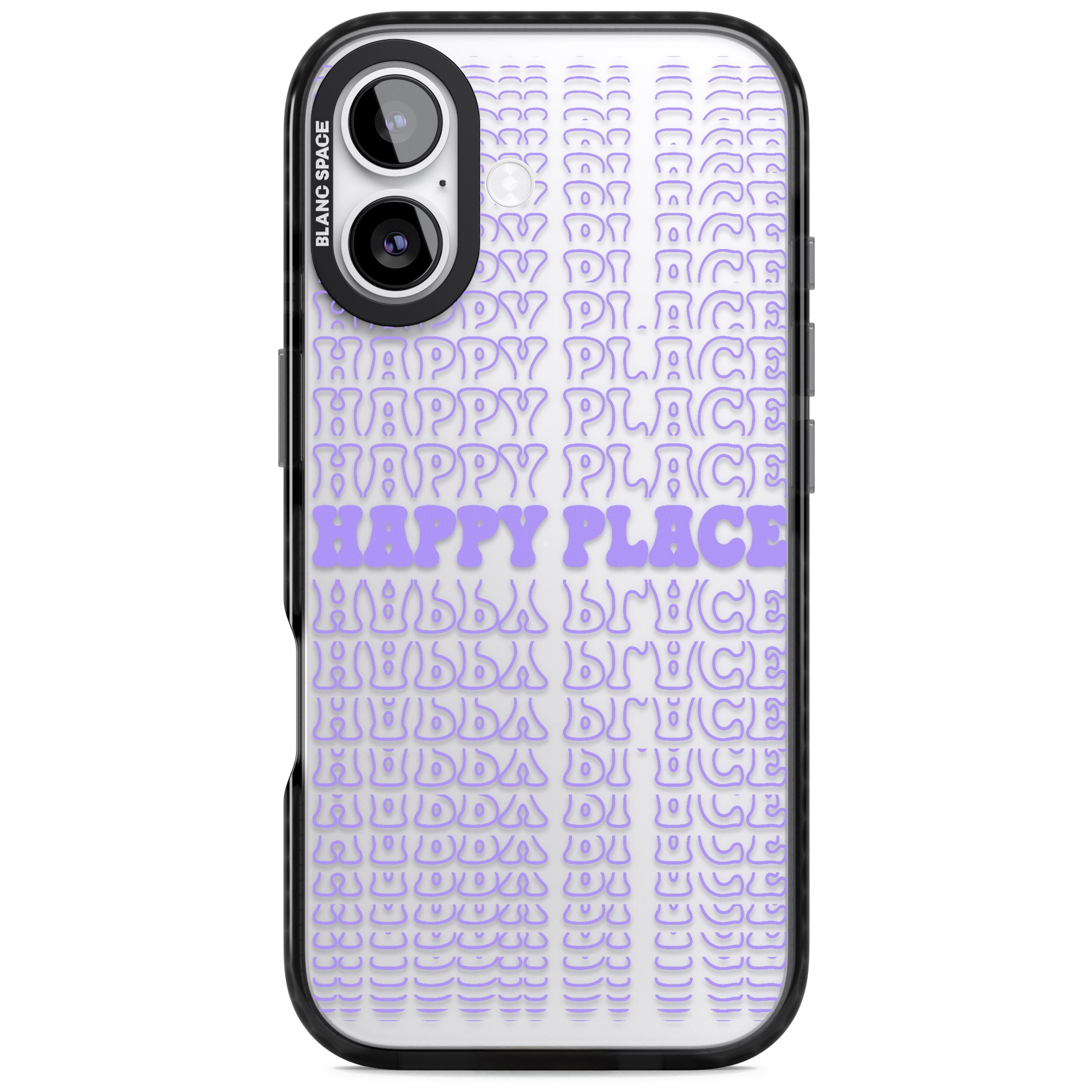 Happy Place (Purple) iPhone 17 Impact Black Phone Case