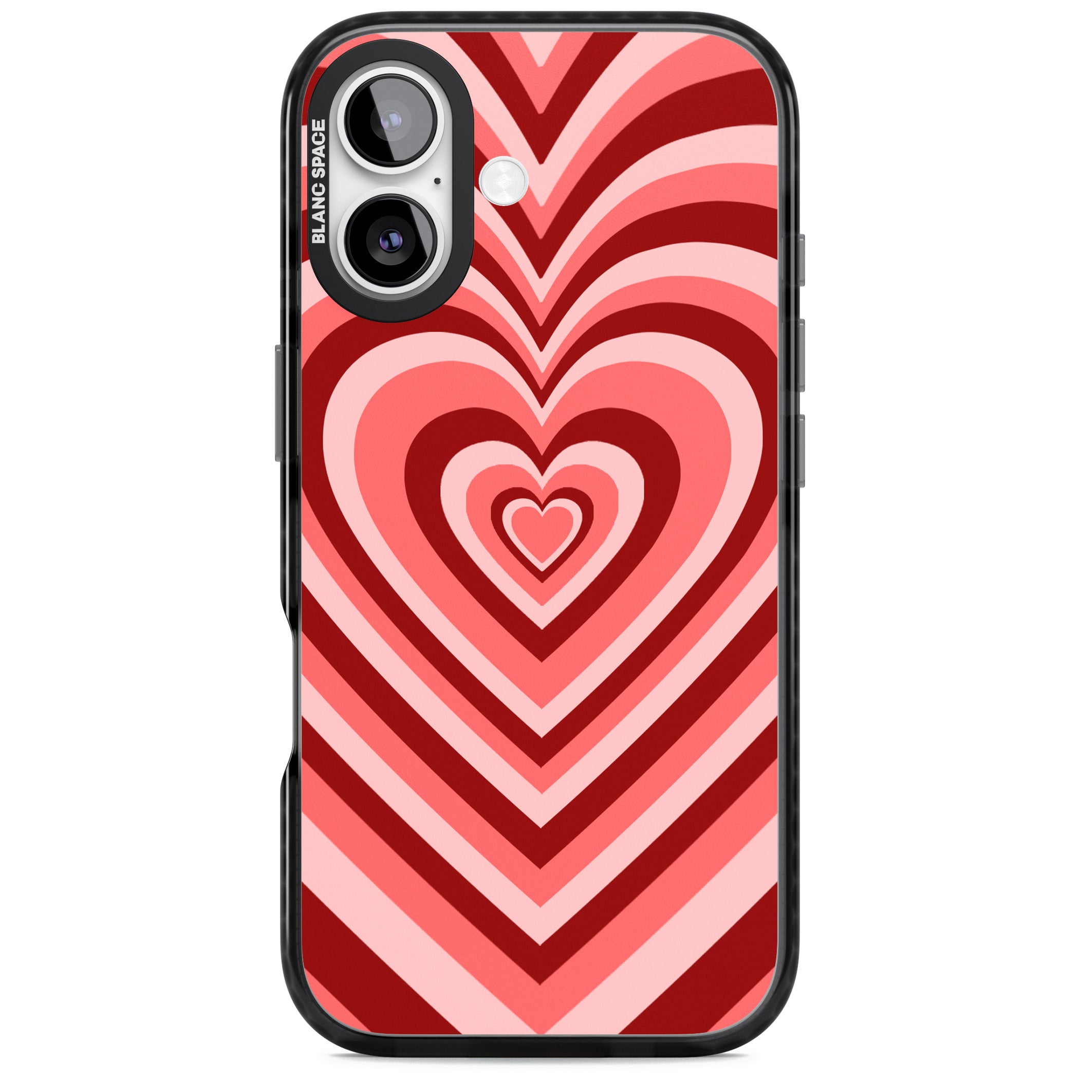 Red Heart Illusion iPhone 17 Impact Black Phone Case