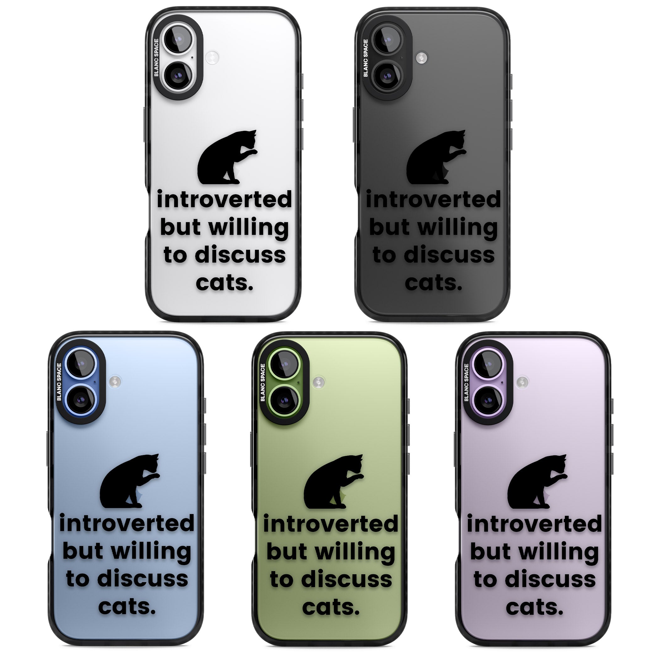Introverted But Willing To Discuss Cats iPhone 17 Impact Black Phone Case APT Impact Protection