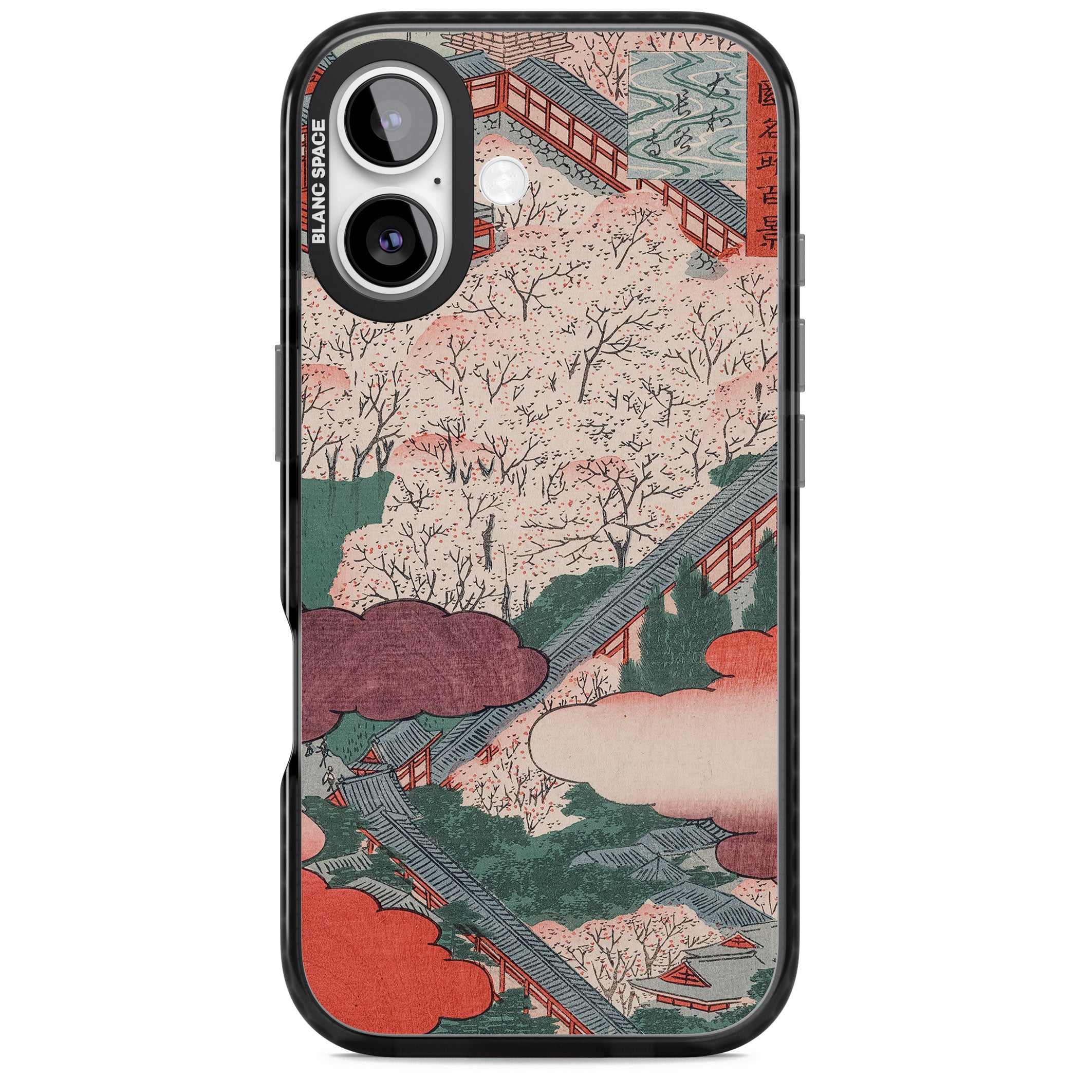 Vintage Japanese Illustrations Japanese City iPhone 17 Impact Black Phone Case