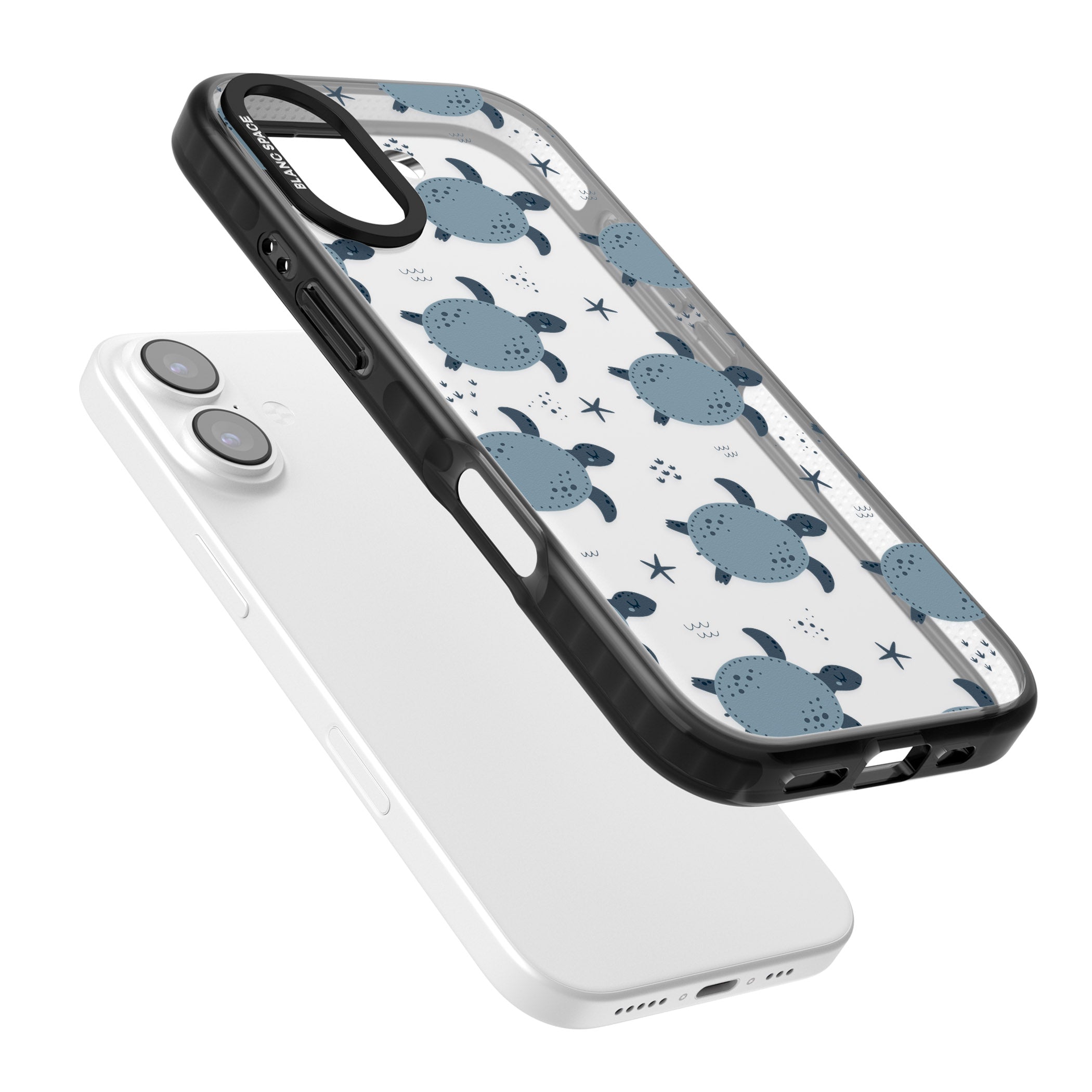 Under The Sea Patterns Sea Turtles (Clear) iPhone 17 Impact Black Phone Case Colours