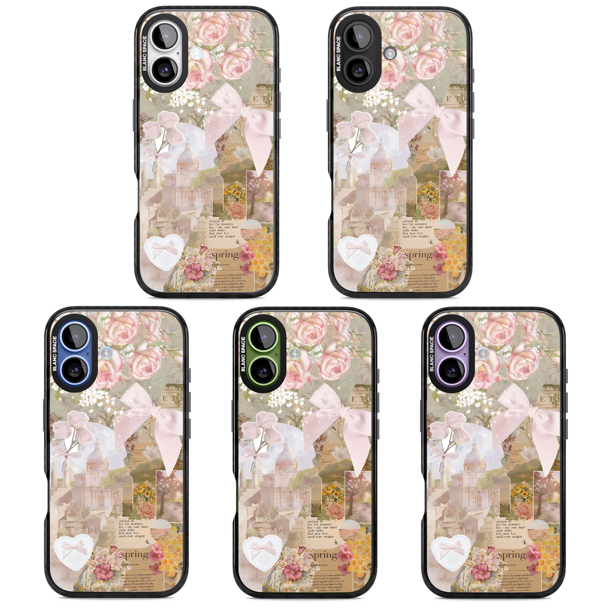 Coquette Collage iPhone 17 Impact Pro Black Phone Case APT Impact Protection
