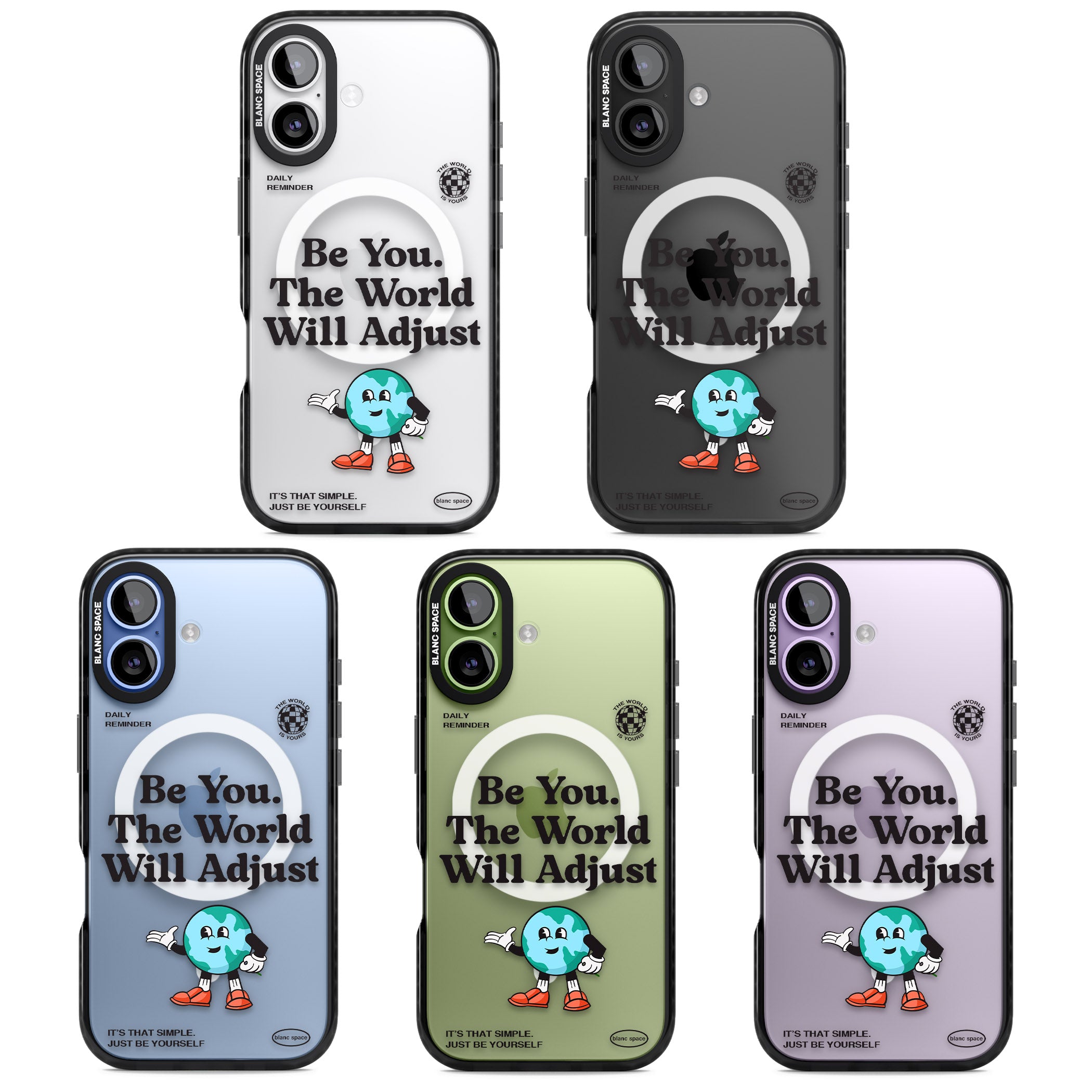 Be You The World Will Adjust iPhone 17 Impact Pro Black Phone Case APT Impact Protection
