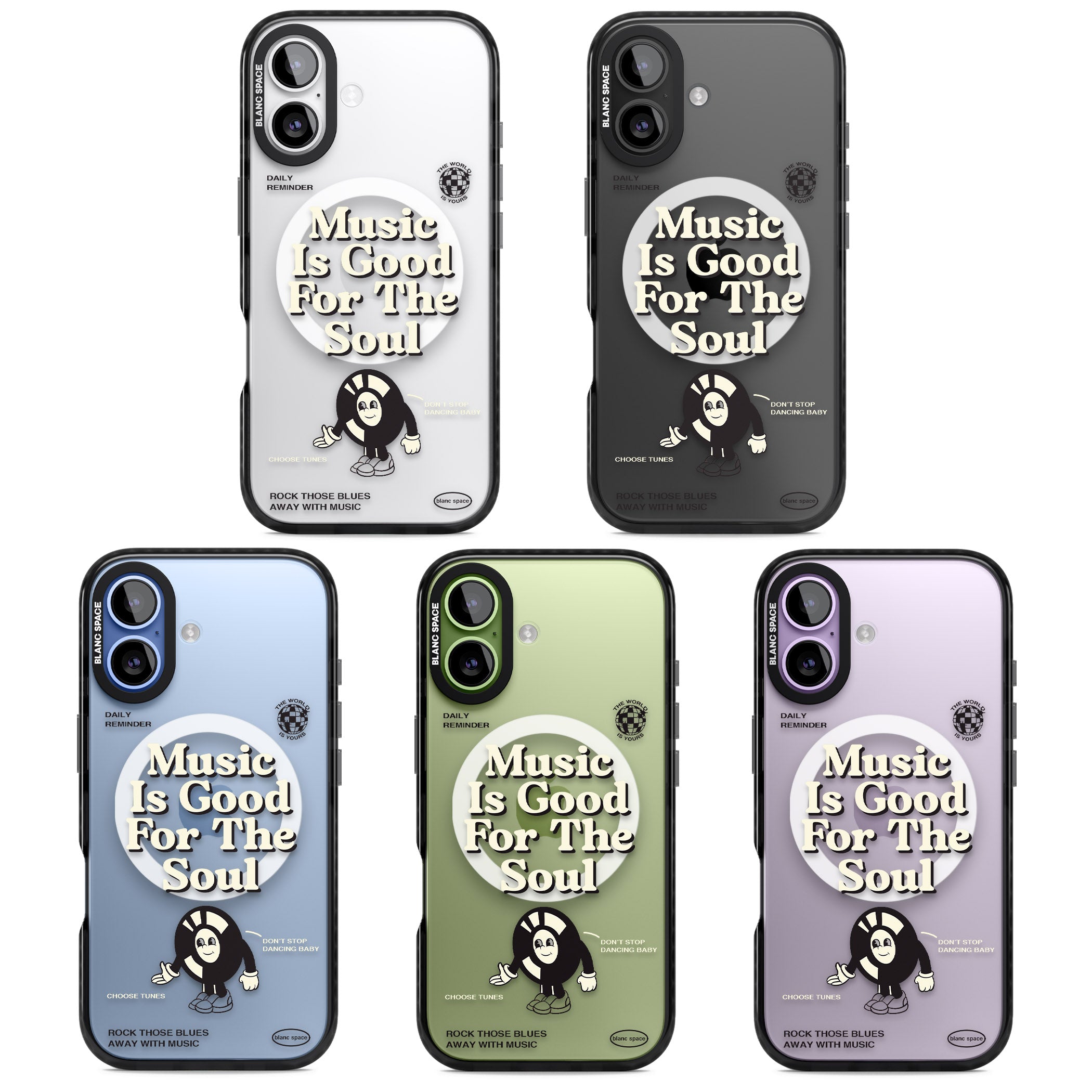 Music Is Good For The Soul iPhone 17 Impact Pro Black Phone Case APT Impact Protection