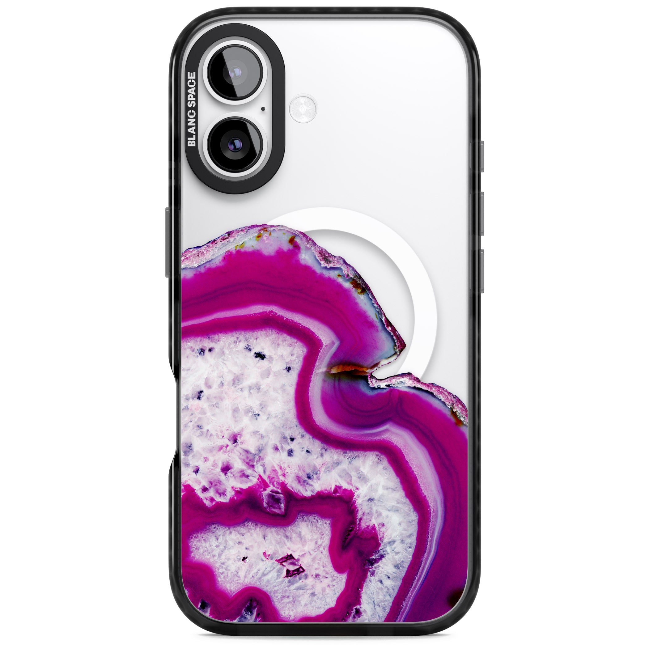 Violet Crystal Agate iPhone 17 Impact Pro Black Phone Case