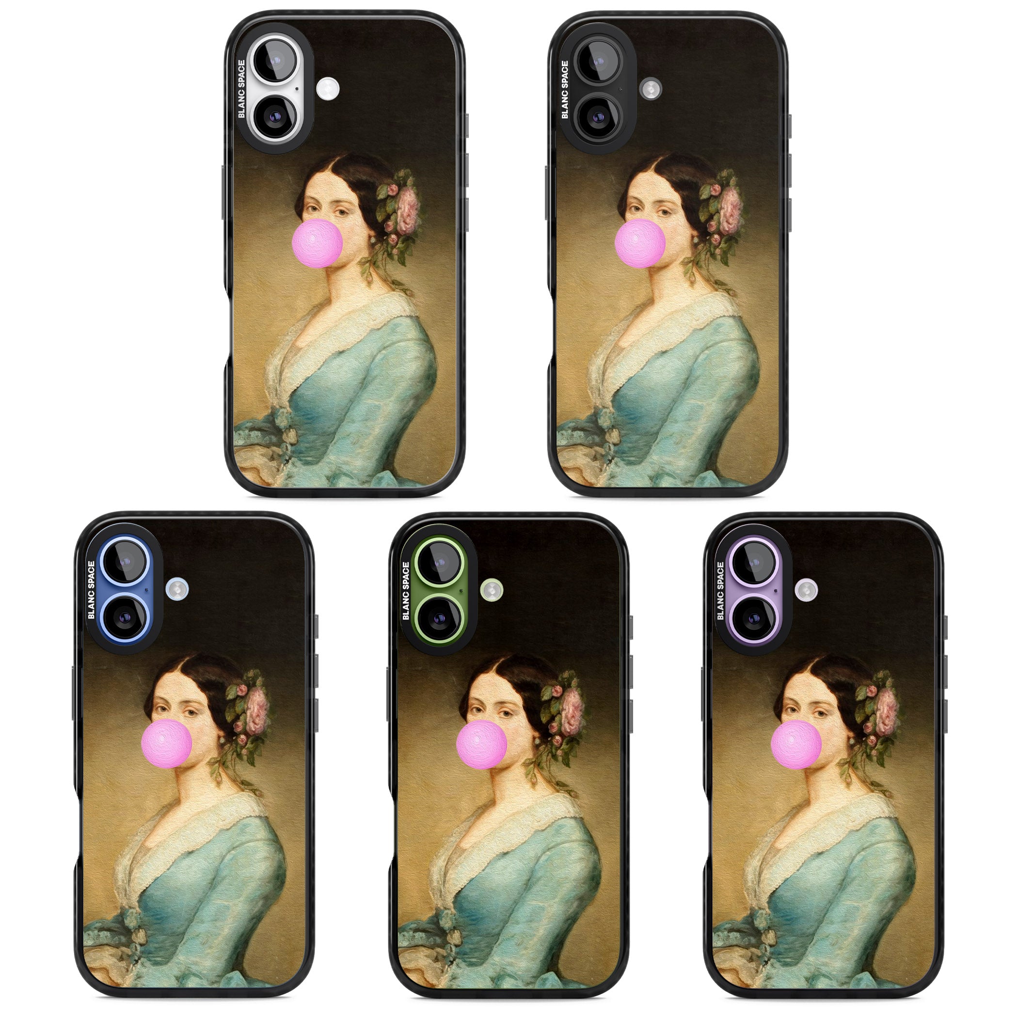 Bubblegum Renaissance iPhone 17 Impact Pro Black Phone Case APT Impact Protection