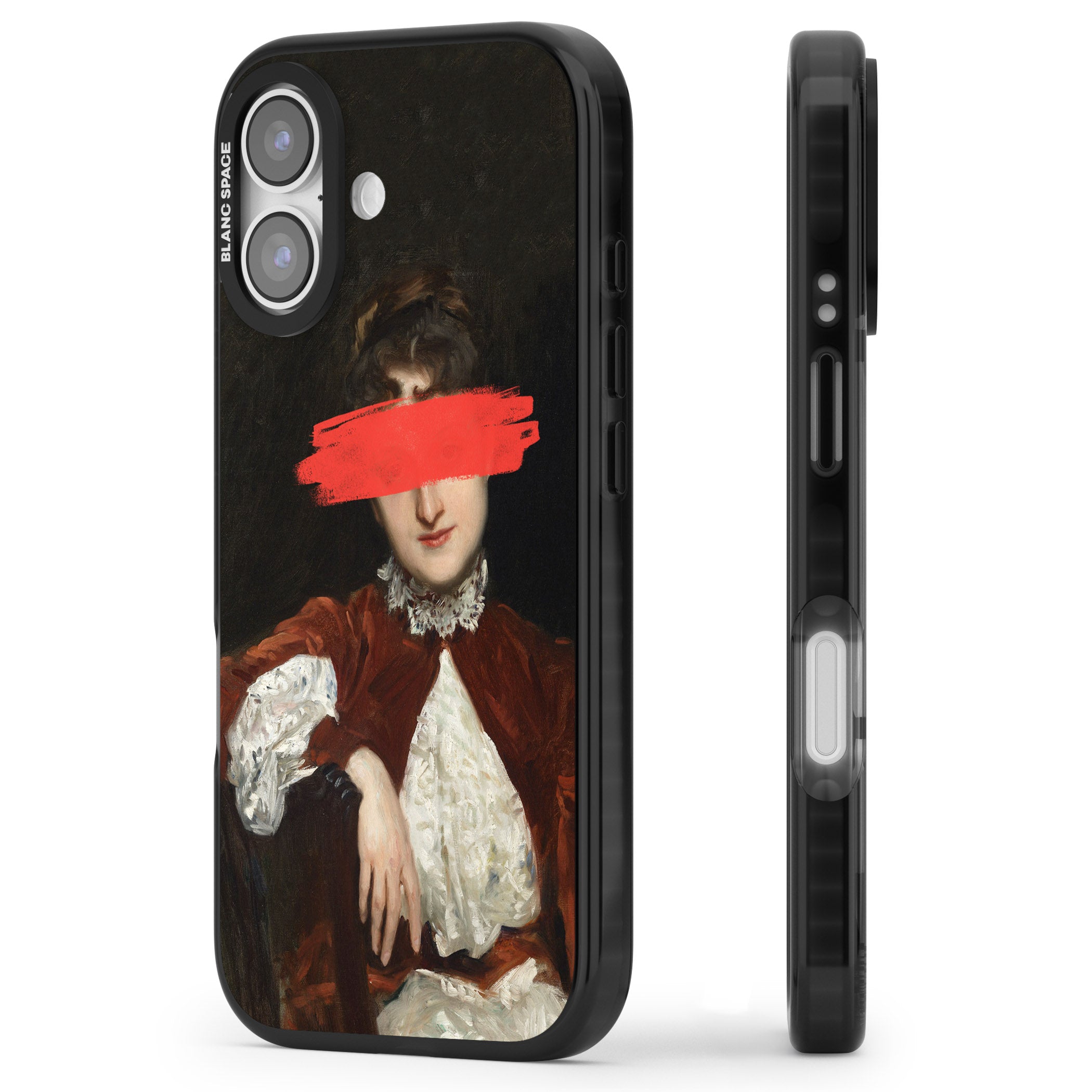 Paint Stroke iPhone 17 Impact Pro Black Phone Case Side Profile