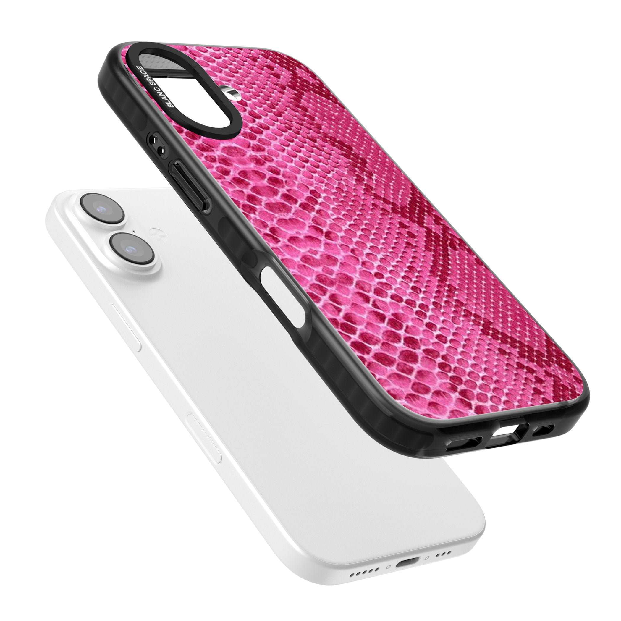 Pink Snakeskin iPhone 17 Impact Pro Black Phone Case Colours