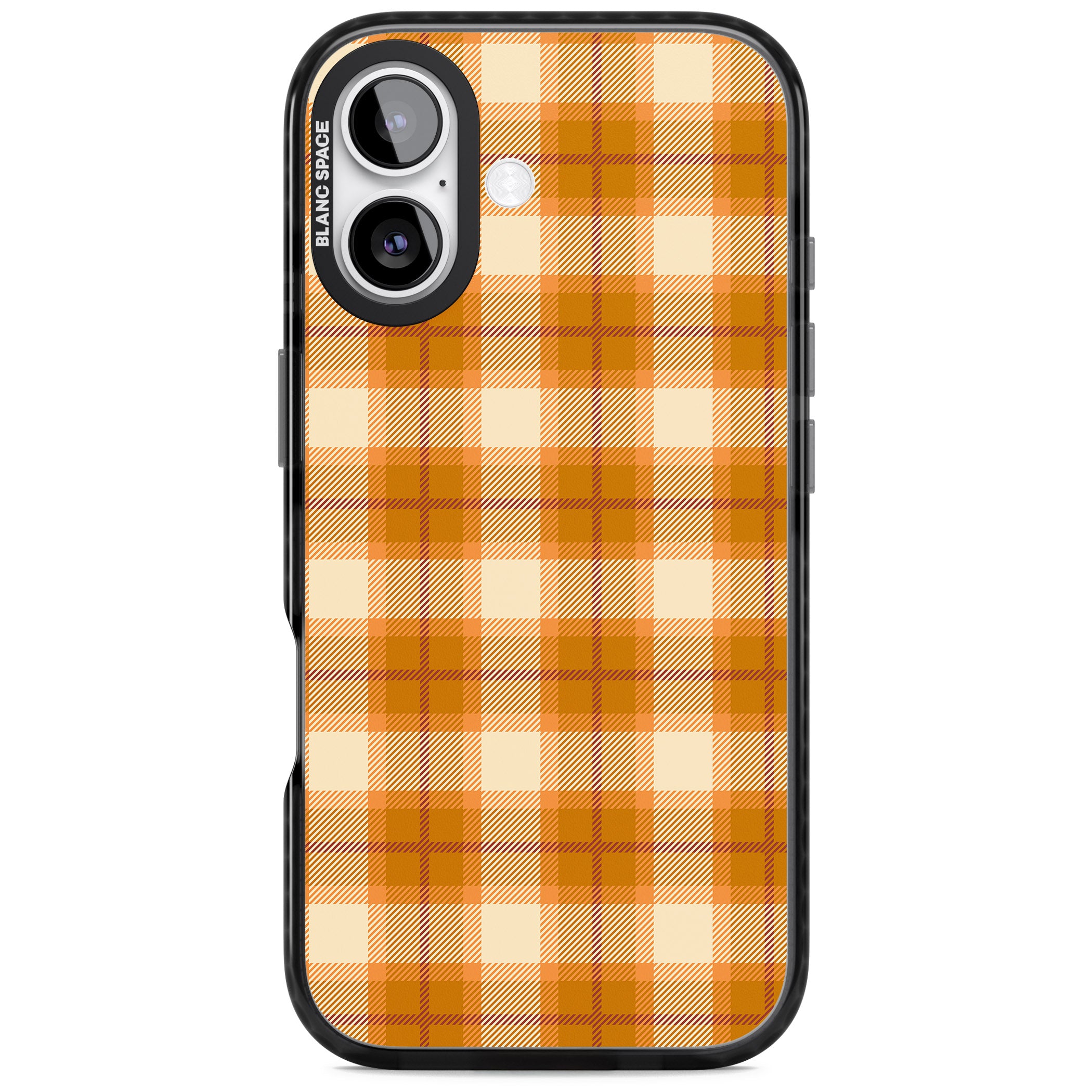 Pumpkin Plaid iPhone 17 Impact Pro Black Phone Case