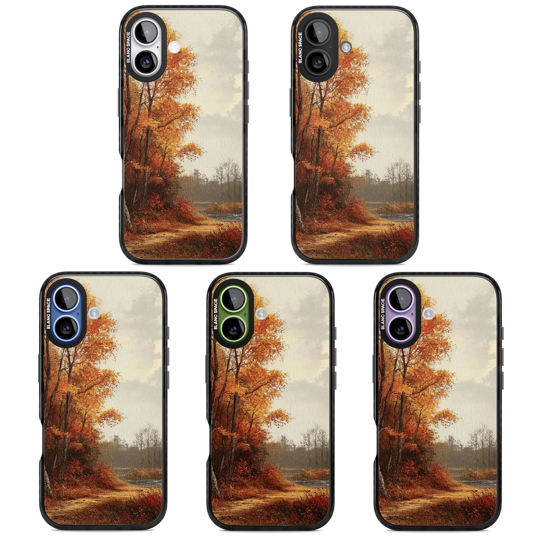 Vintage Autumn Oil Painting iPhone 17 Impact Pro Black Phone Case APT Impact Protection