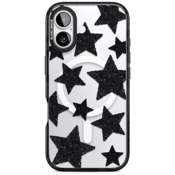 Beaded Black Stars