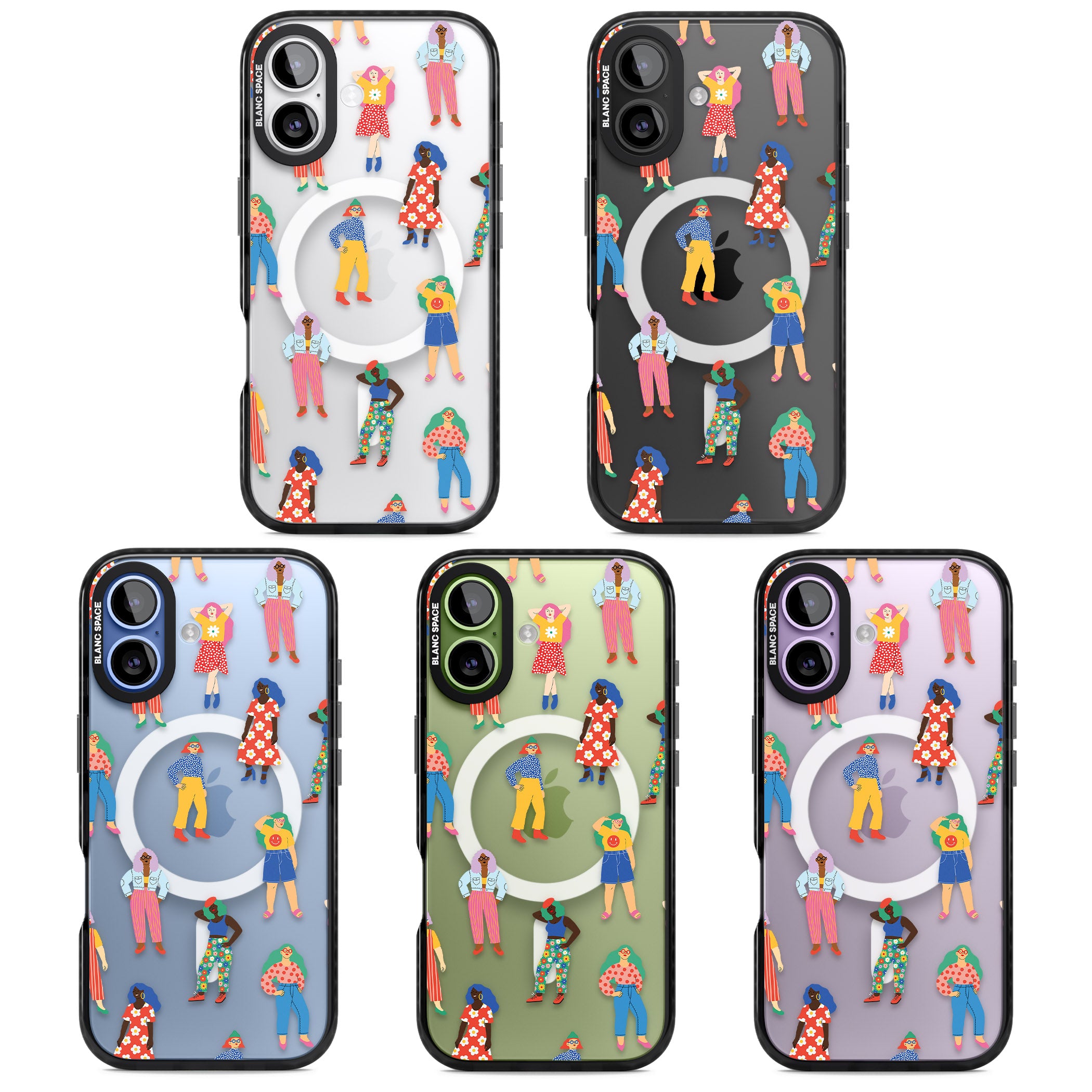 Girls Pattern iPhone 17 Impact Pro Black Phone Case APT Impact Protection