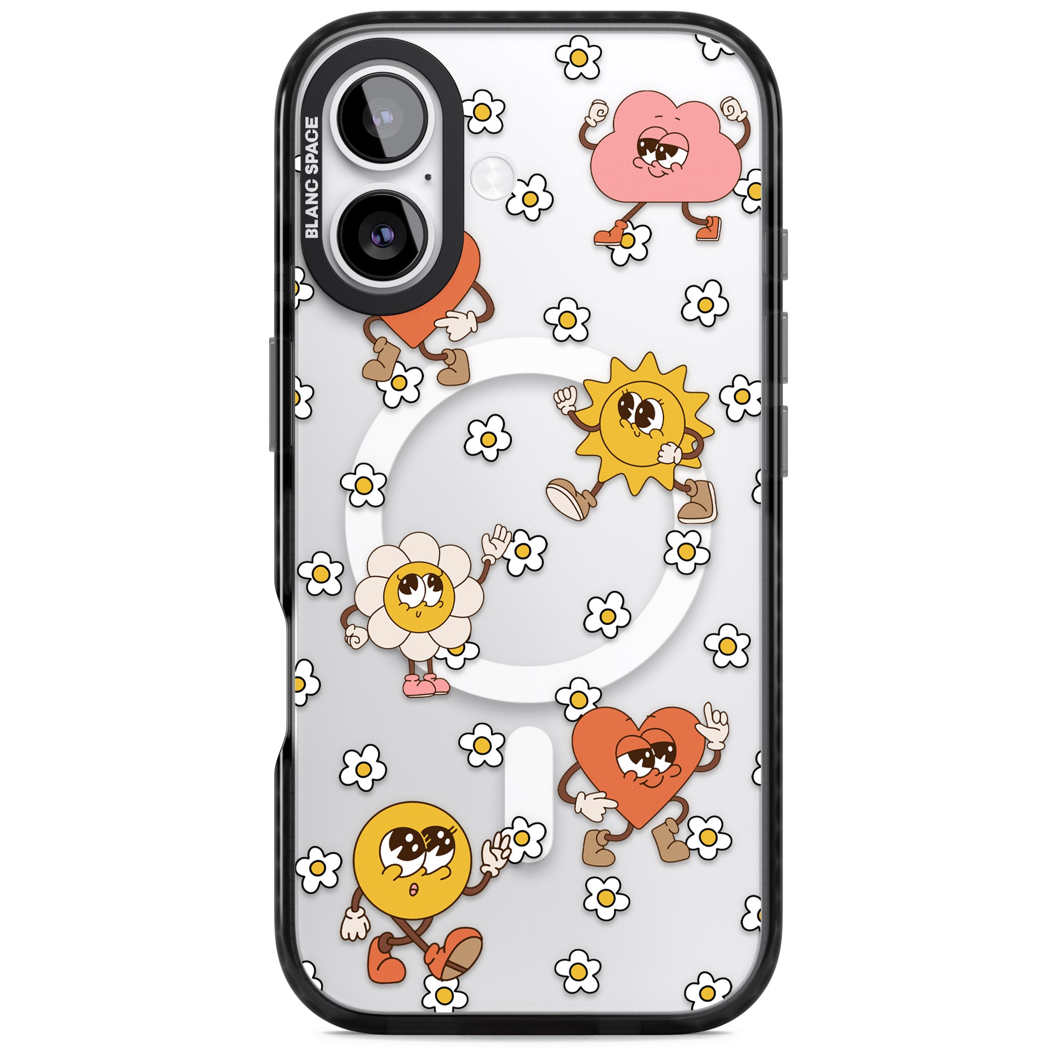Daisies & Friends iPhone 17 Impact Pro Black Phone Case