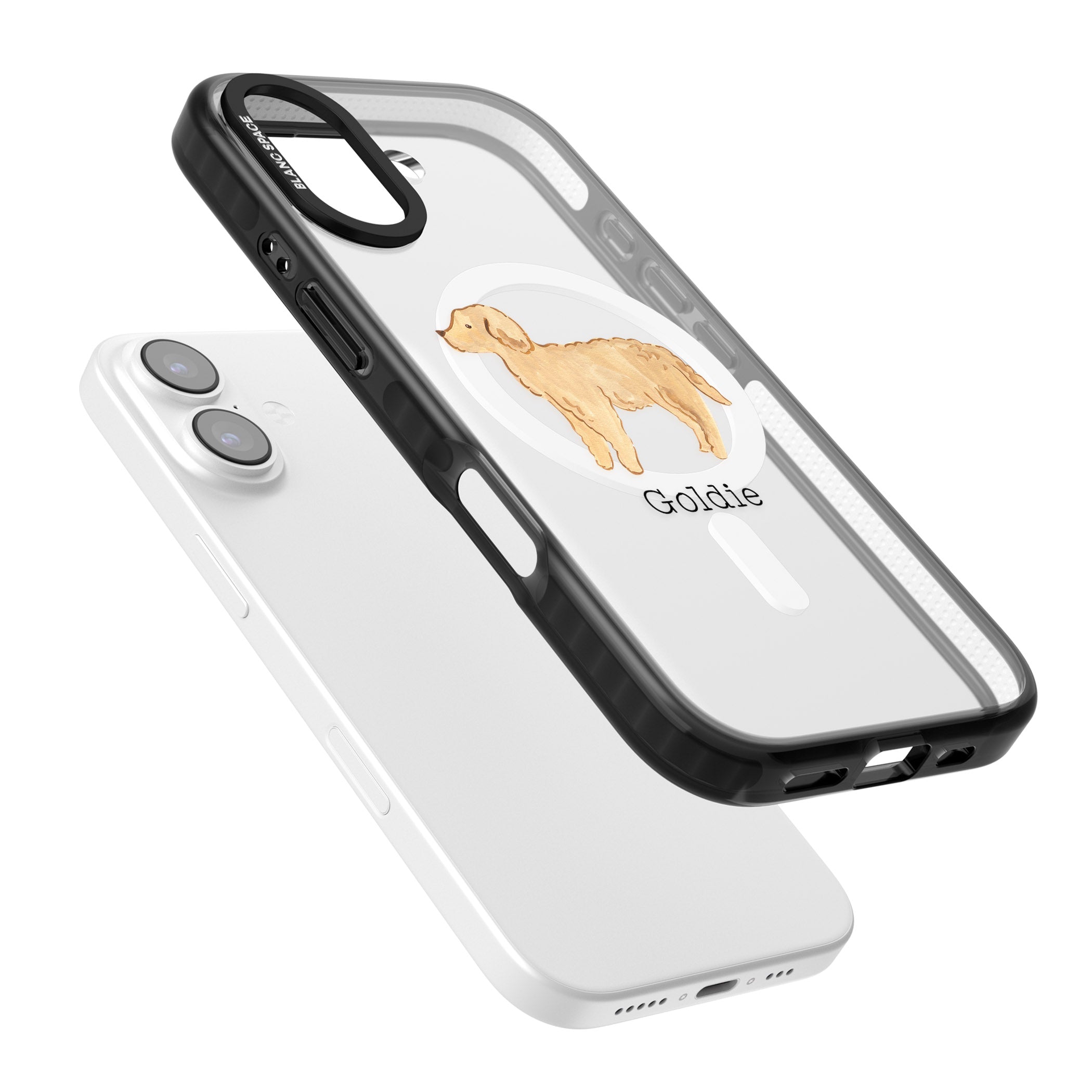 Personalised Goldendoodle iPhone 17 Impact Pro Black Phone Case Colours