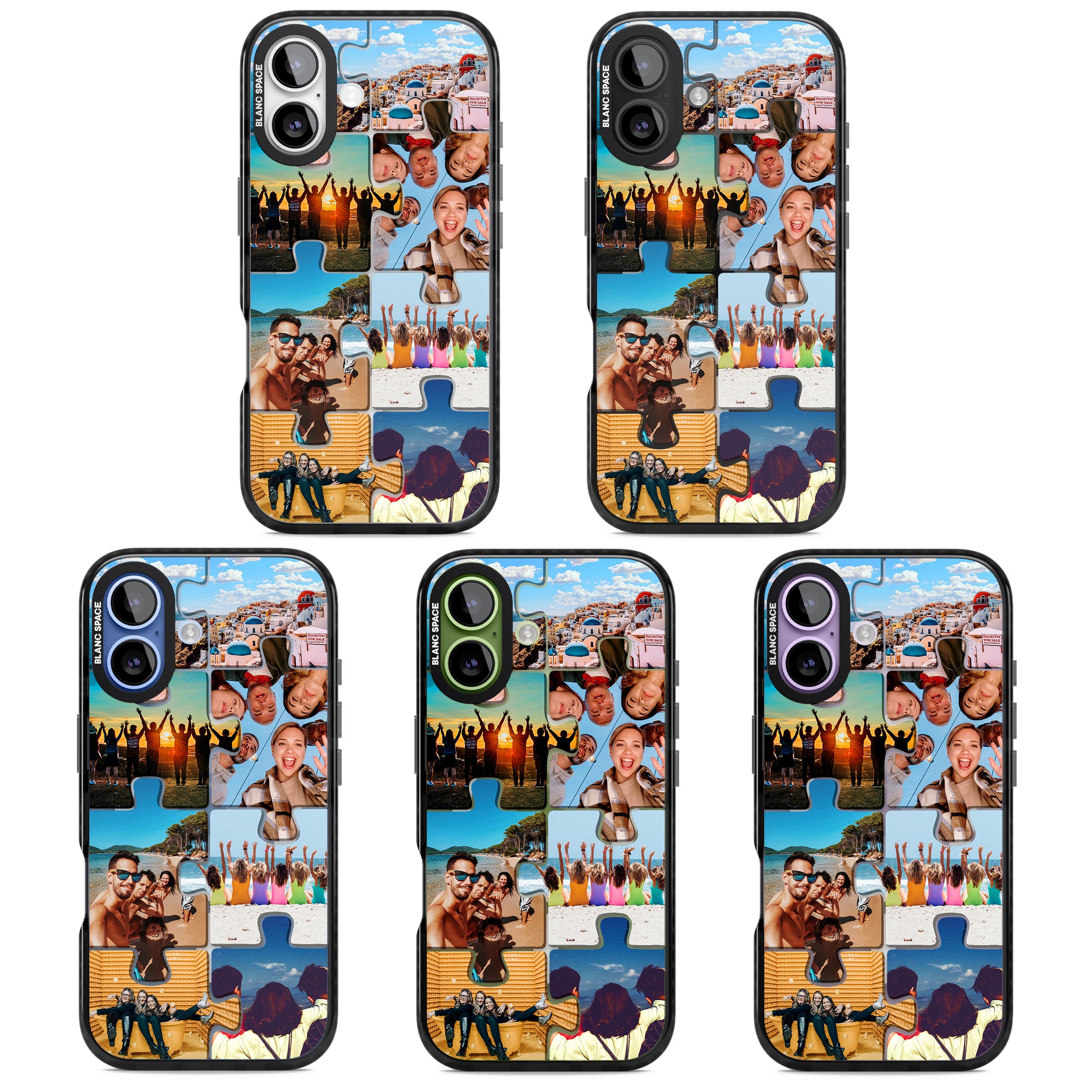Personalised Jigsaw Photo Grid iPhone 17 Impact Pro Black Phone Case APT Impact Protection