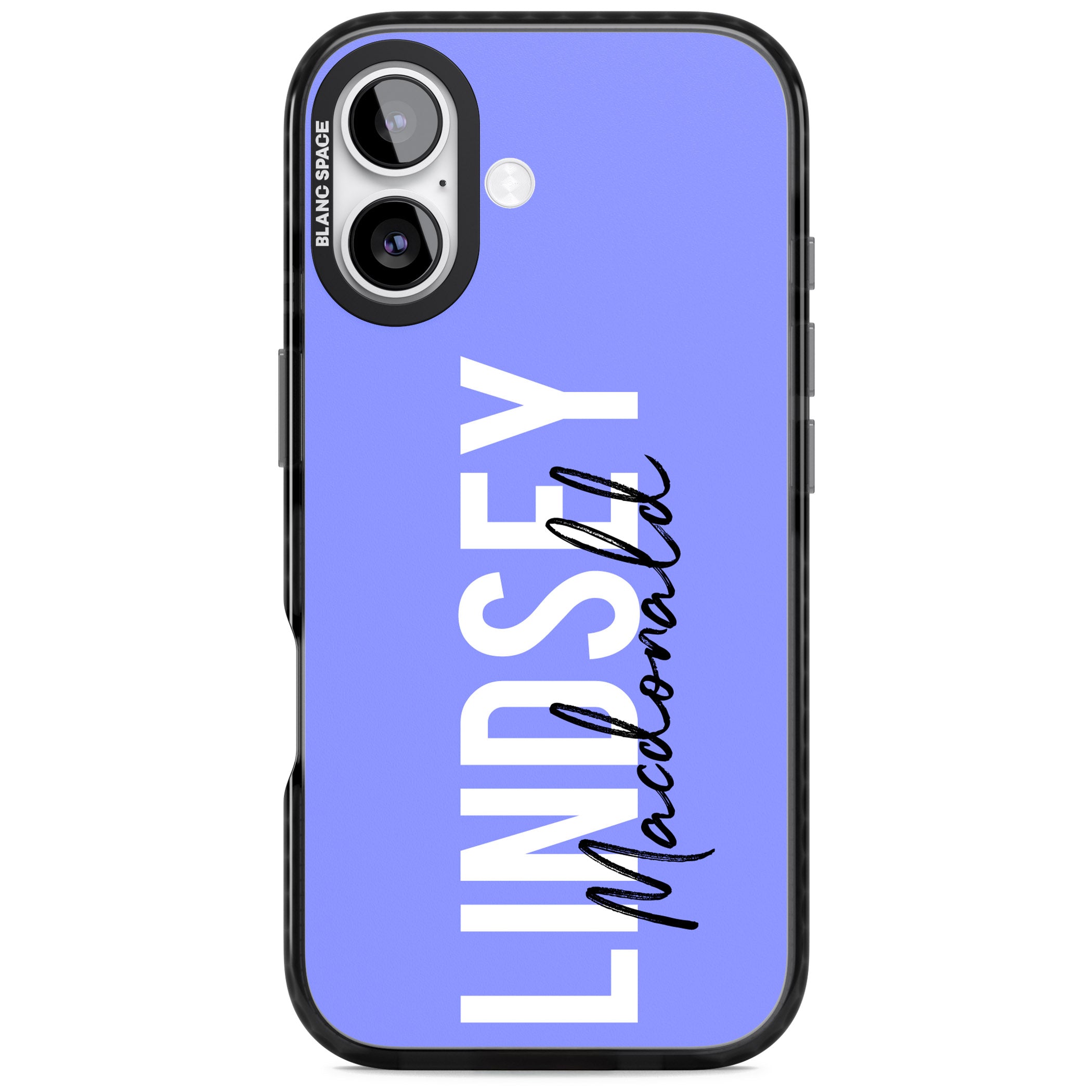 Personalised Bold Name: Purple iPhone 17 Impact Pro Black Phone Case