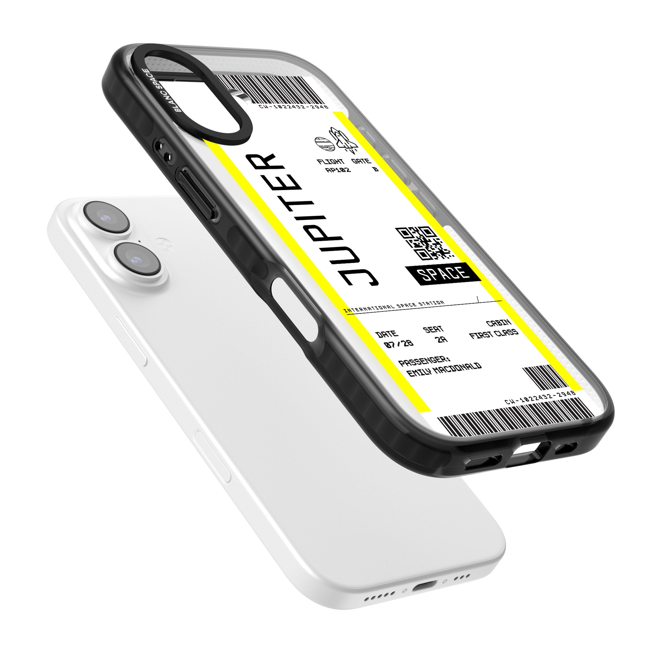 Personalised Jupiter Travel Ticket iPhone 17 Impact Pro Black Phone Case Colours