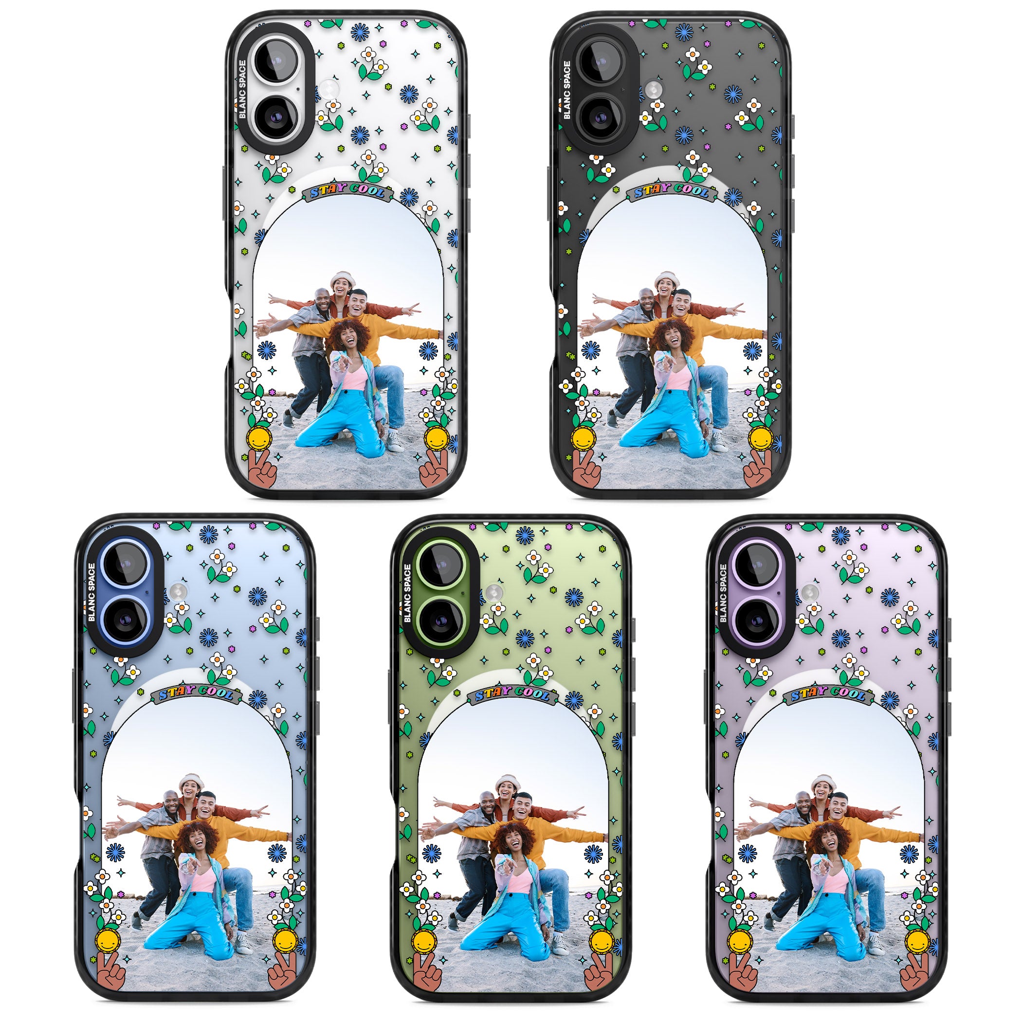 Personalised Summer Photo Frame iPhone 17 Impact Pro Black Phone Case APT Impact Protection