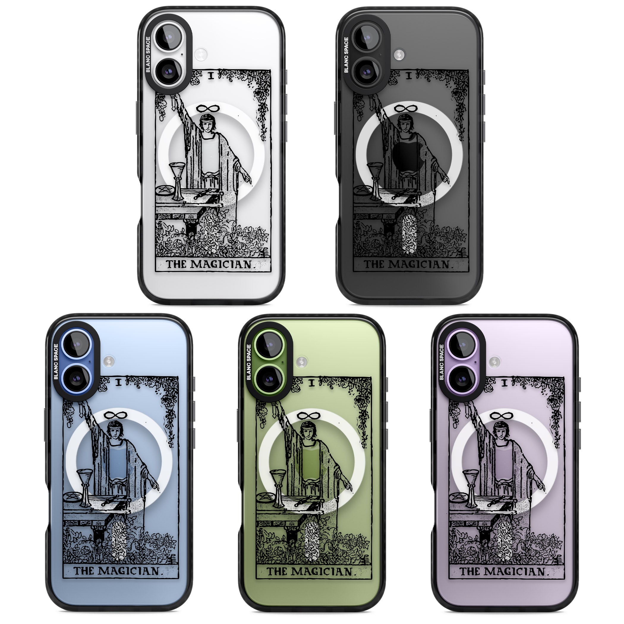 Personalised The Magician Tarot Transparent iPhone 17 Impact Pro Black Phone Case APT Impact Protection