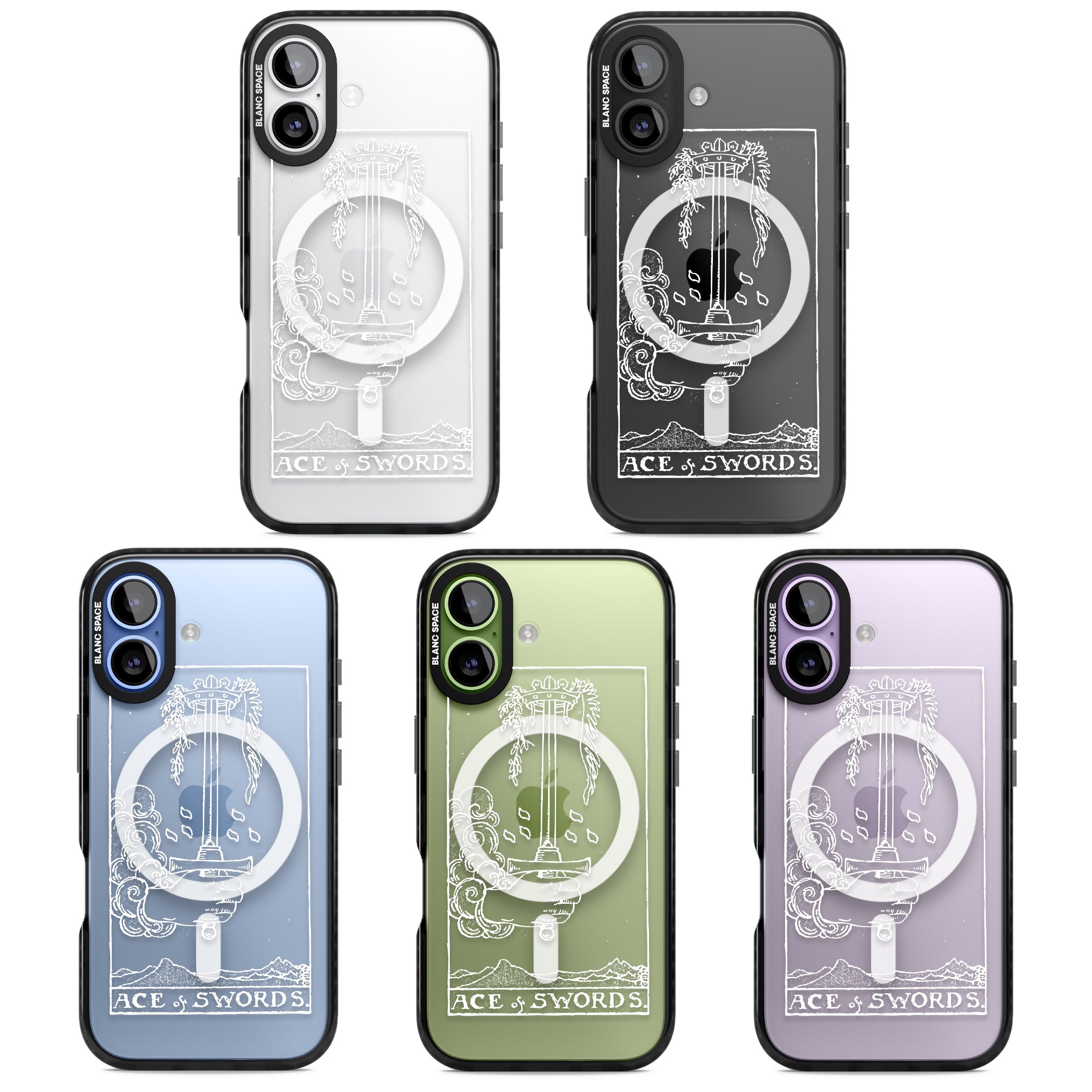 Personalised Ace Of Swords Tarot Card (White) iPhone 17 Impact Pro Black Phone Case APT Impact Protection