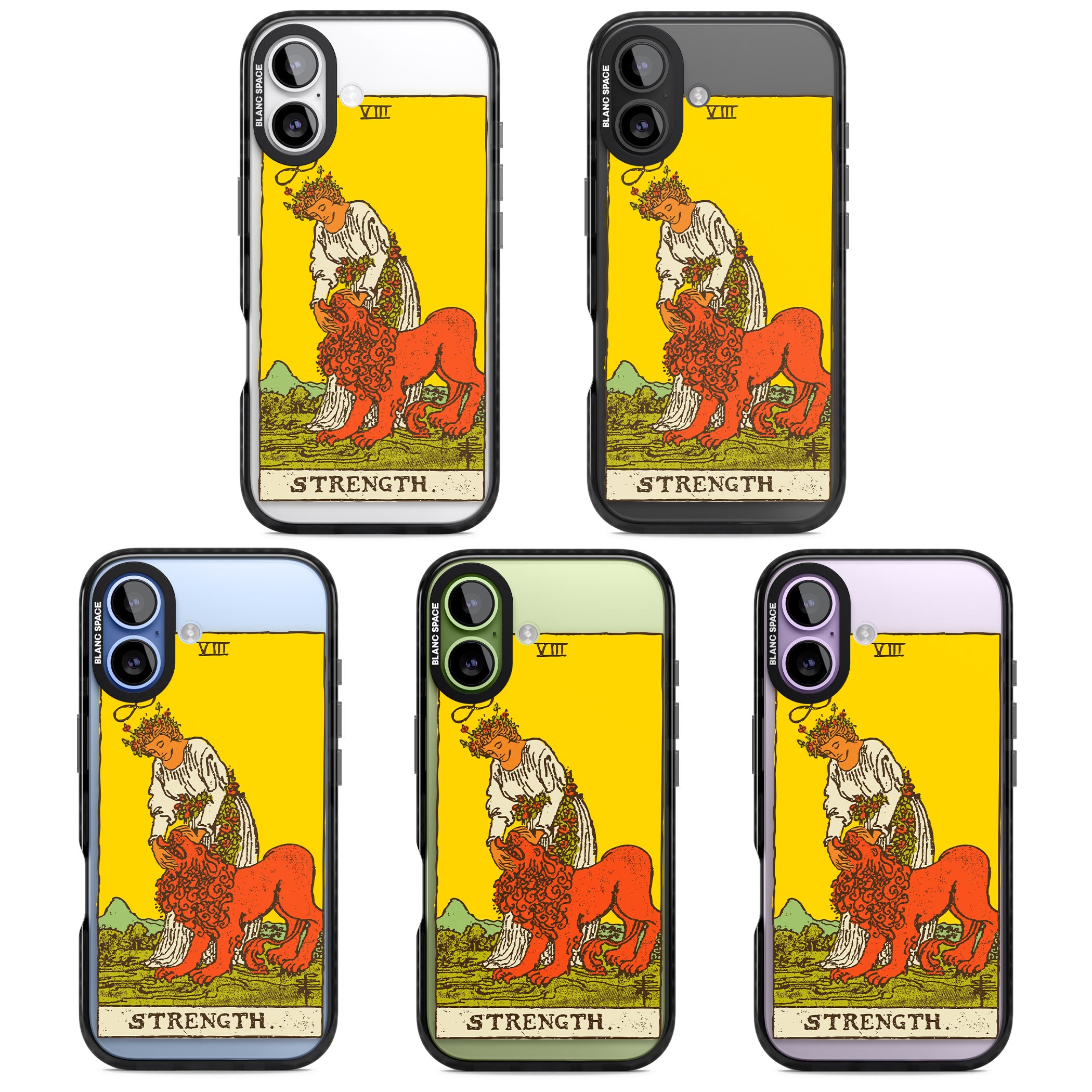 Personalised Strength Tarot Card (Color) iPhone 17 Impact Pro Black Phone Case APT Impact Protection