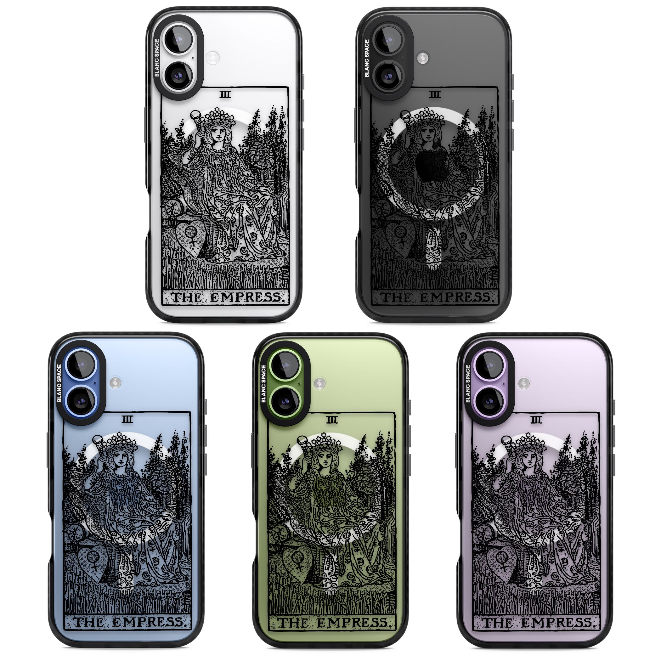 Personalised The Empress Tarot Card (Clear) iPhone 17 Impact Pro Black Phone Case APT Impact Protection