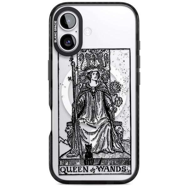 Personalised Queen Of Wands Tarot Card (Clear)