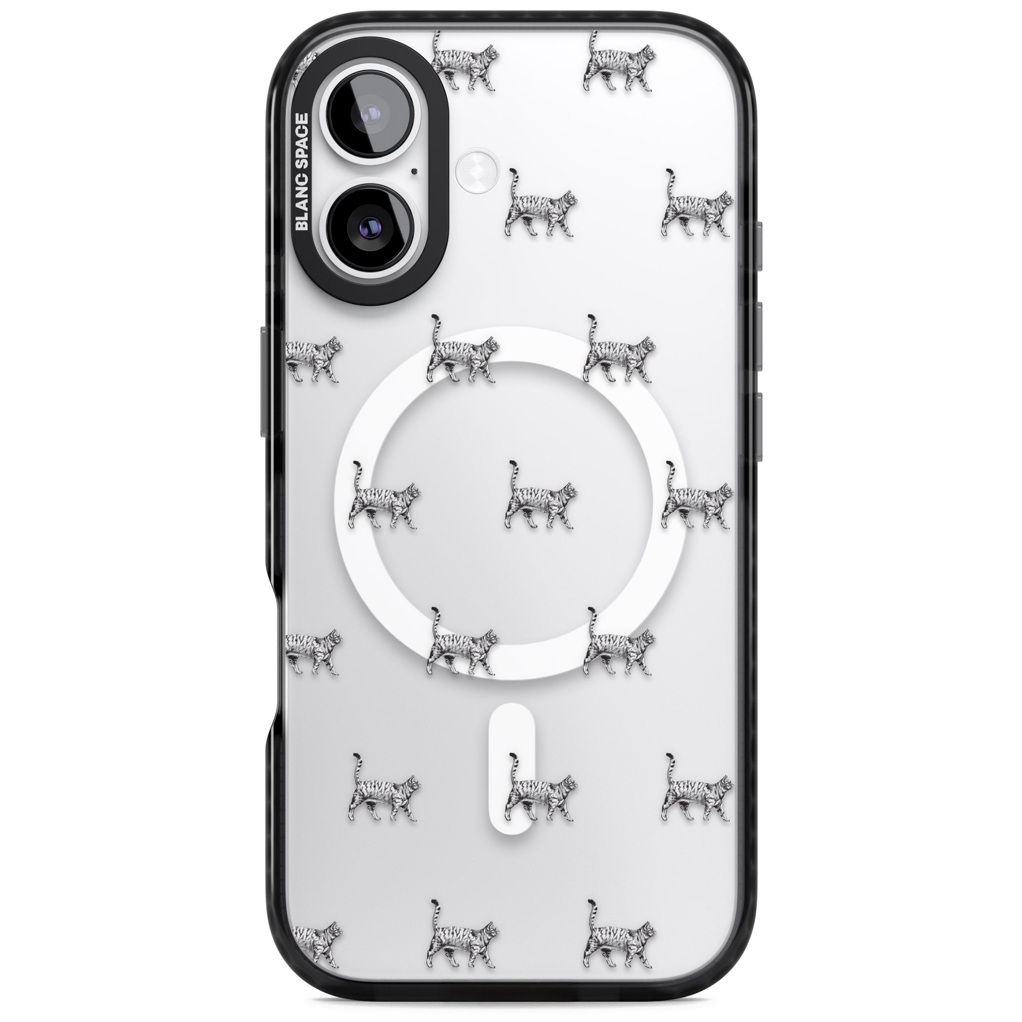 British Shorthair Cat Pattern iPhone 17 Impact Pro Black Phone Case