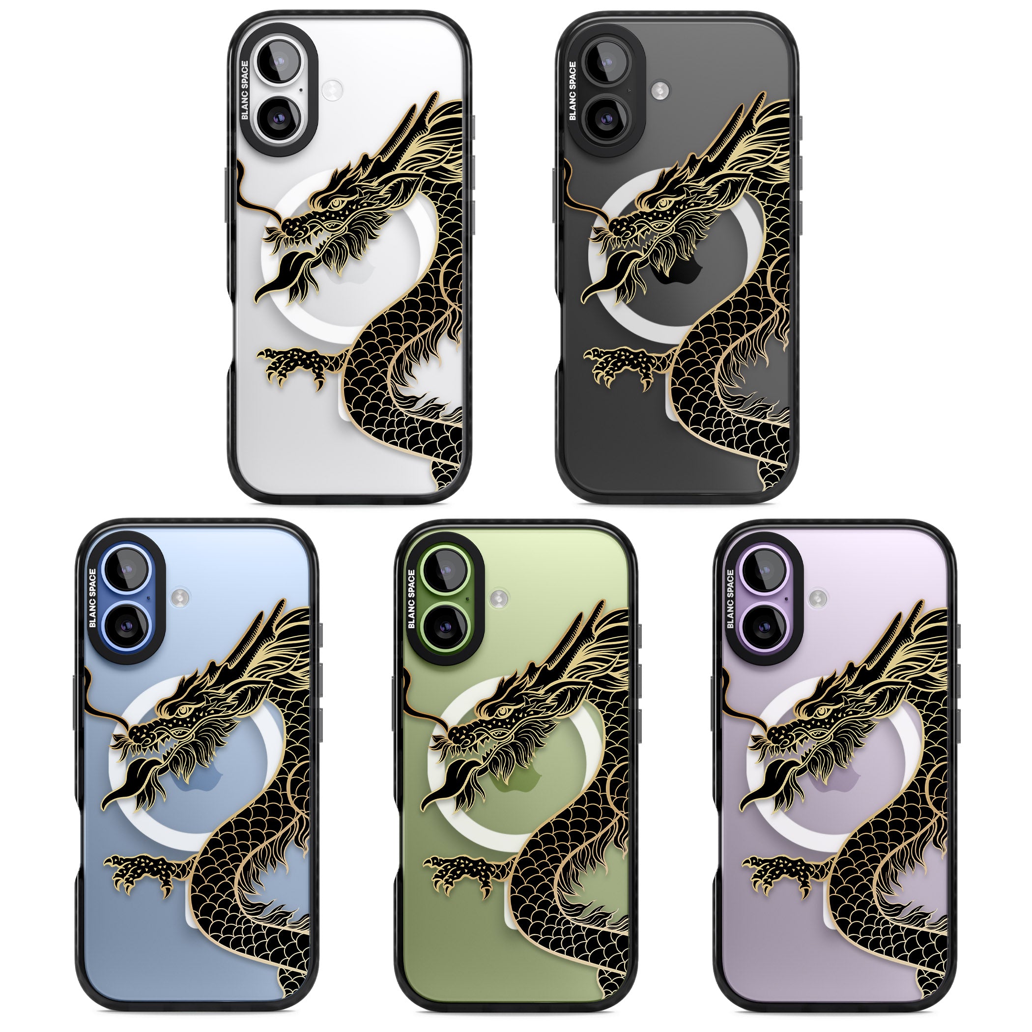 Large Black Dragon iPhone 17 Impact Pro Black Phone Case APT Impact Protection