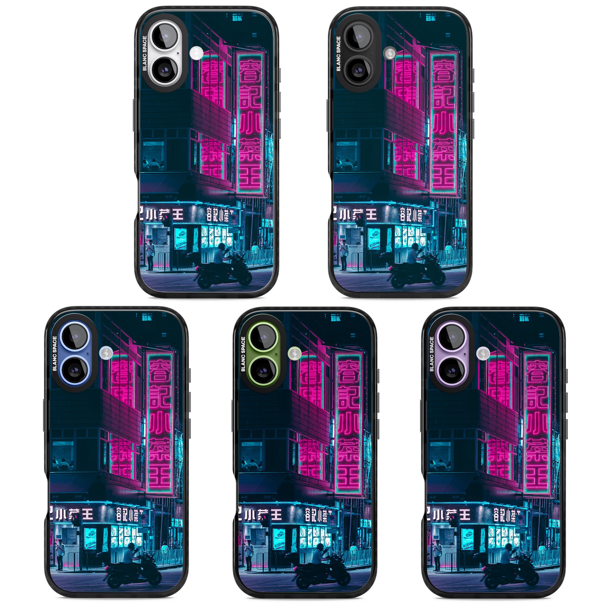 Neon City Ride iPhone 17 Impact Pro Black Phone Case APT Impact Protection