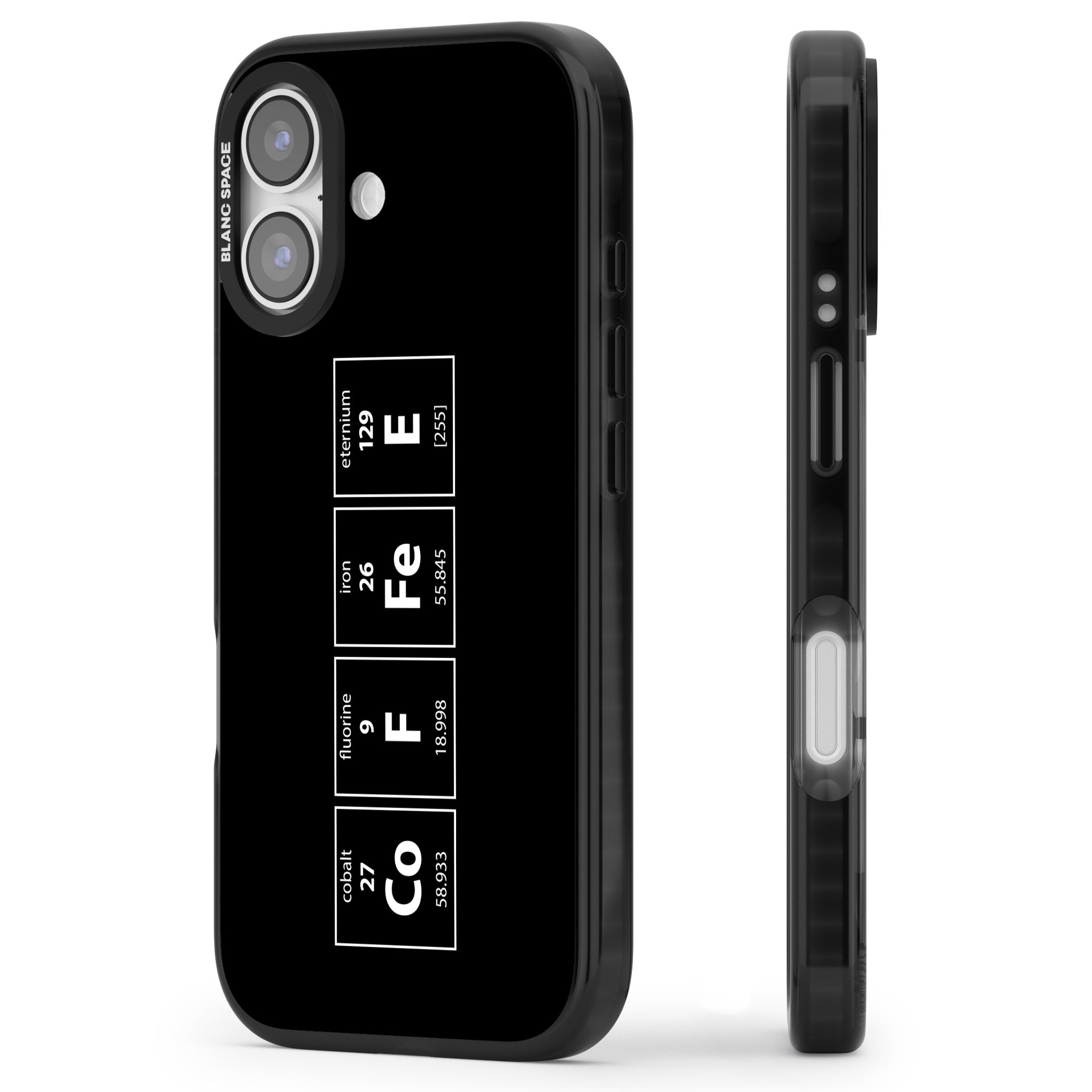 Coffee Element (Black) iPhone 17 Impact Pro Black Phone Case Side Profile