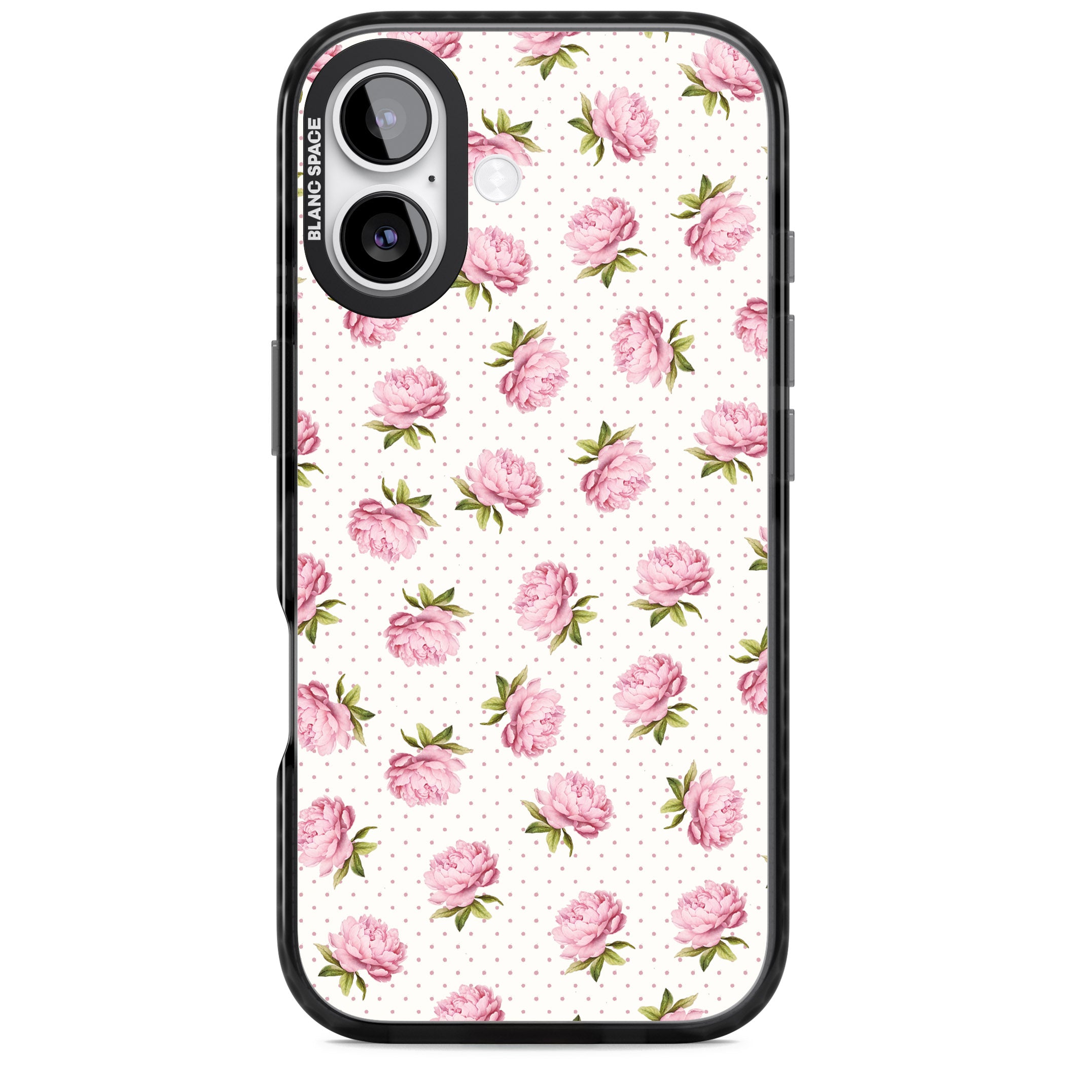 Soft Peonies iPhone 17 Impact Pro Black Phone Case