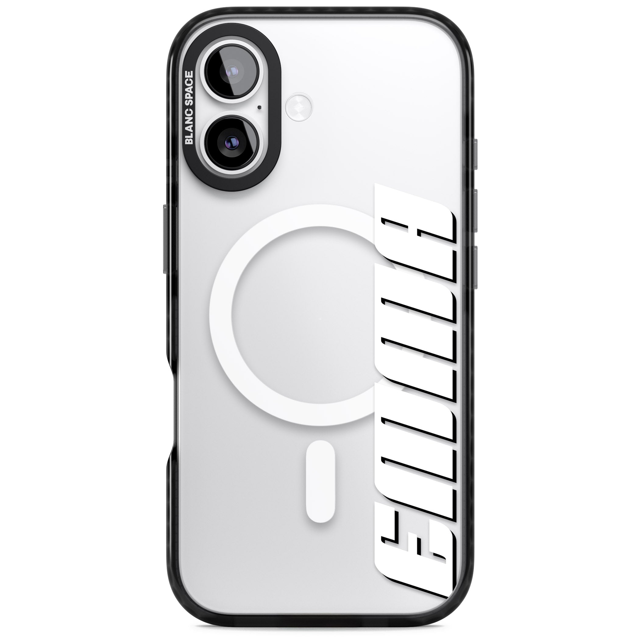 Personalised Vertical Bold Name iPhone 17 Impact Pro Black Phone Case