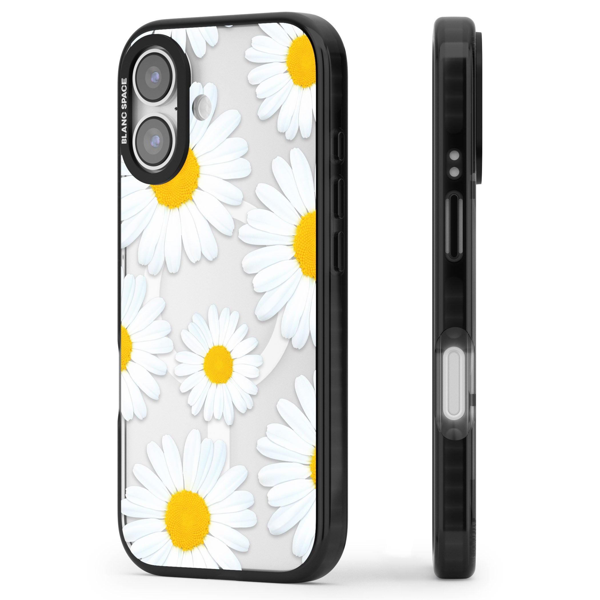 Summer Daisy iPhone 17 Impact Pro Black Phone Case Side Profile