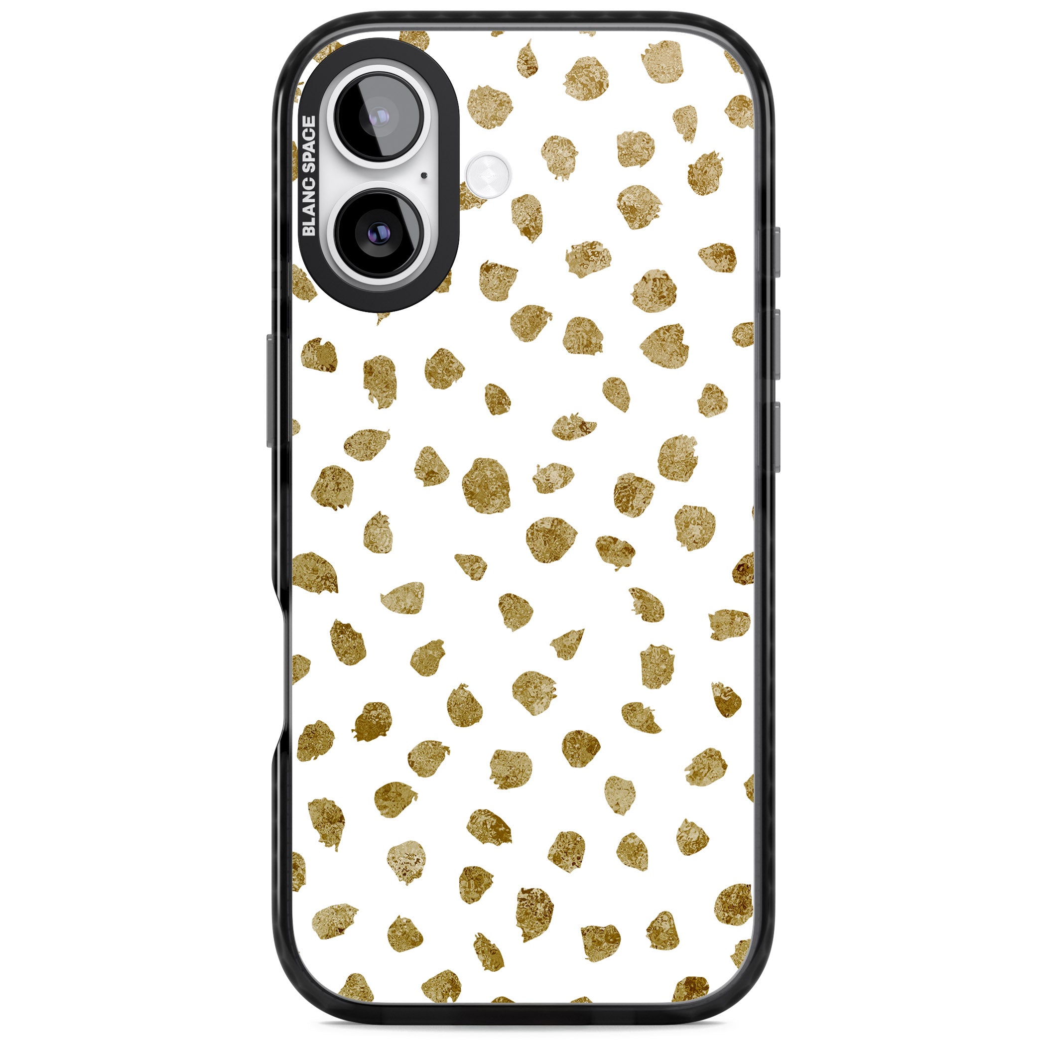 Golden Speckle iPhone 17 Impact Pro Black Phone Case