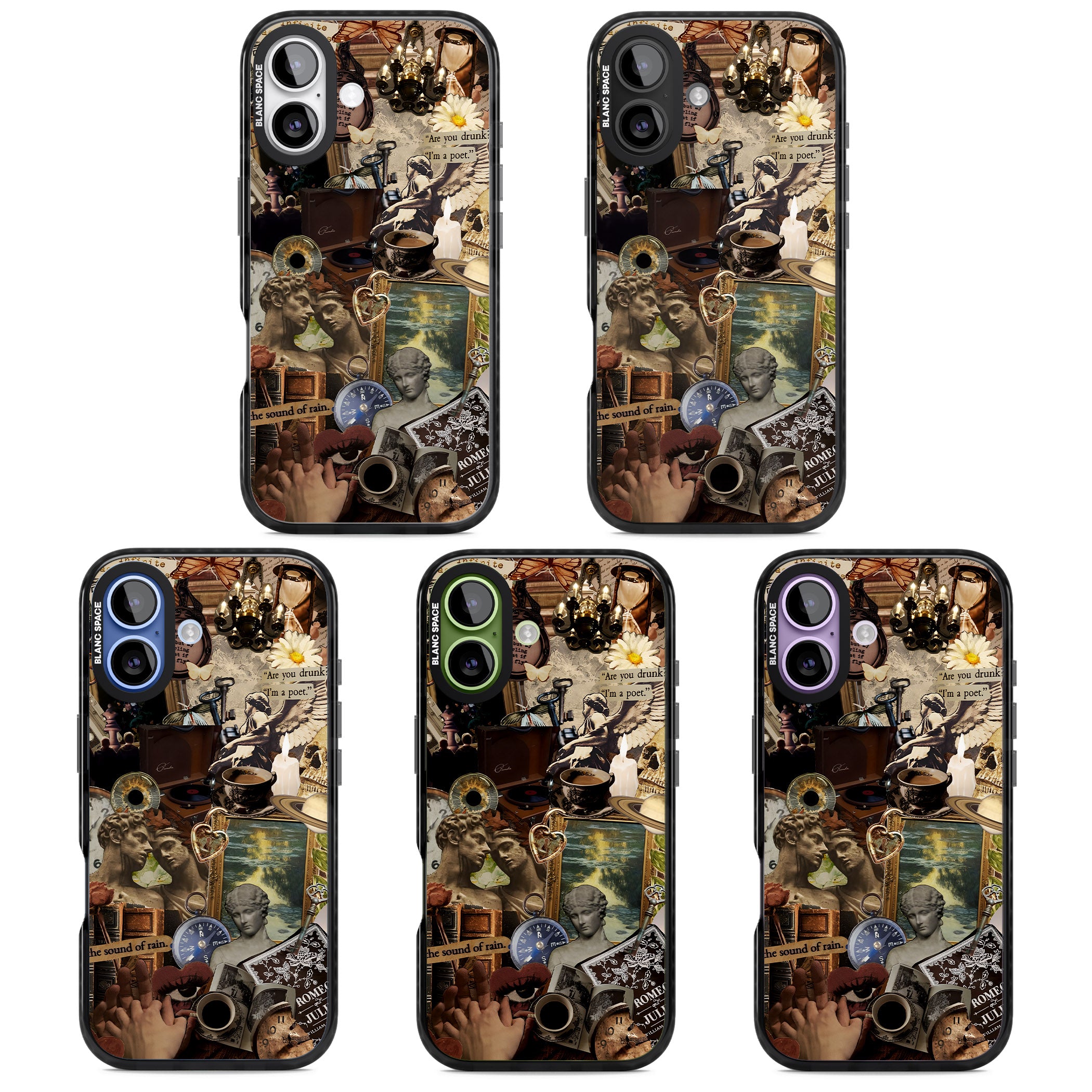 Vintage Academia Collage iPhone 17 Impact Pro Black Phone Case APT Impact Protection