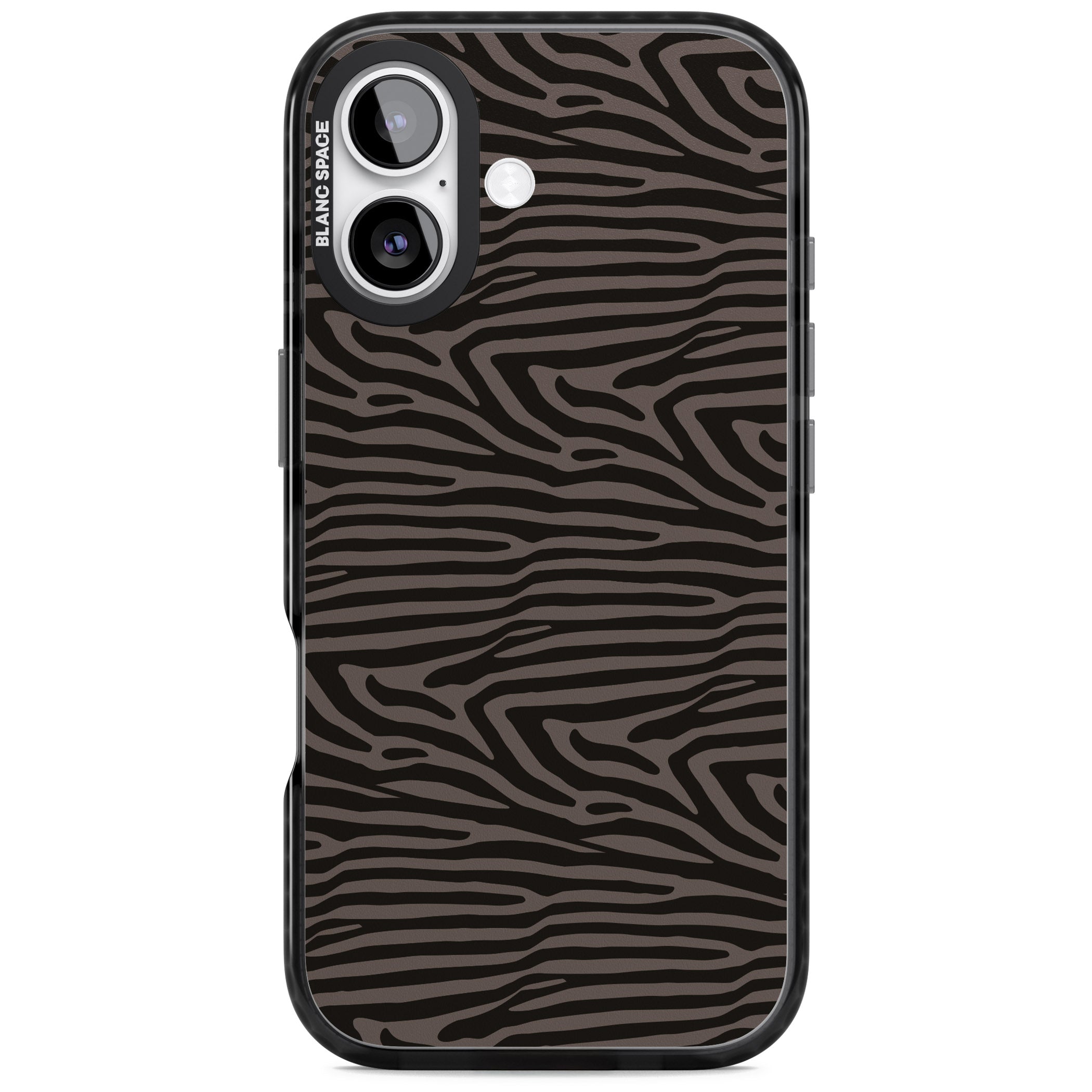 Dark Zebra Print iPhone 17 Impact Pro Black Phone Case