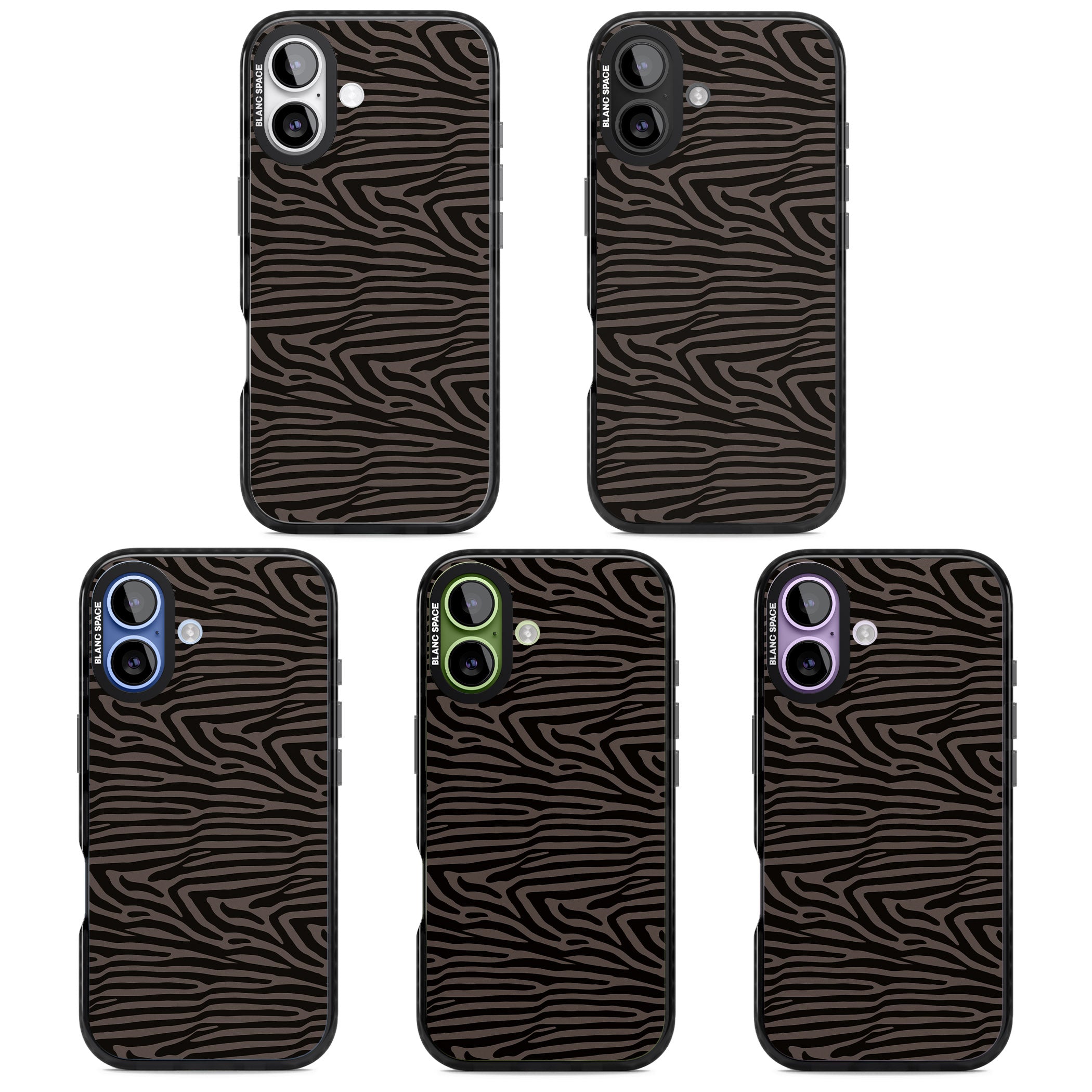 Dark Zebra Print iPhone 17 Impact Pro Black Phone Case APT Impact Protection