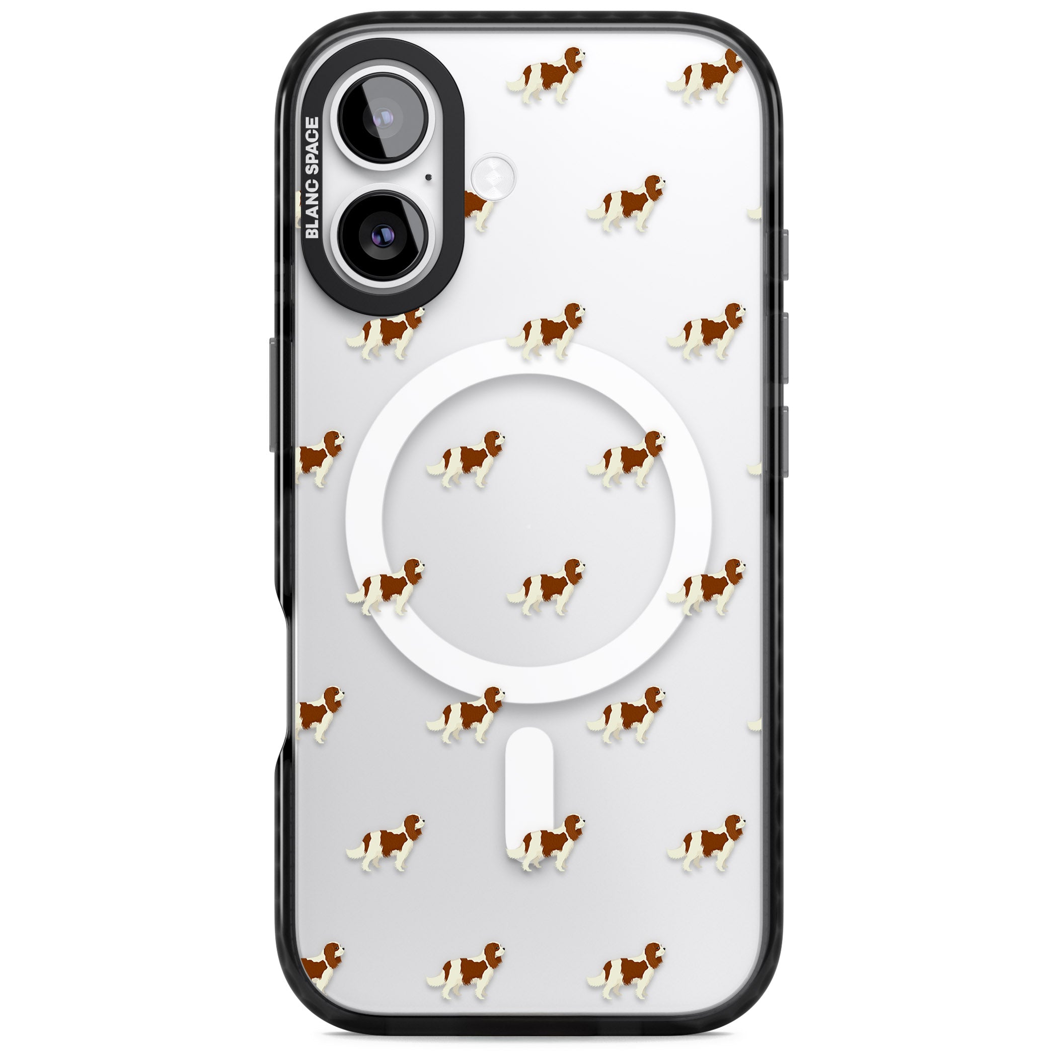 Cavalier King Charles Dog Pattern iPhone 17 Impact Pro Black Phone Case