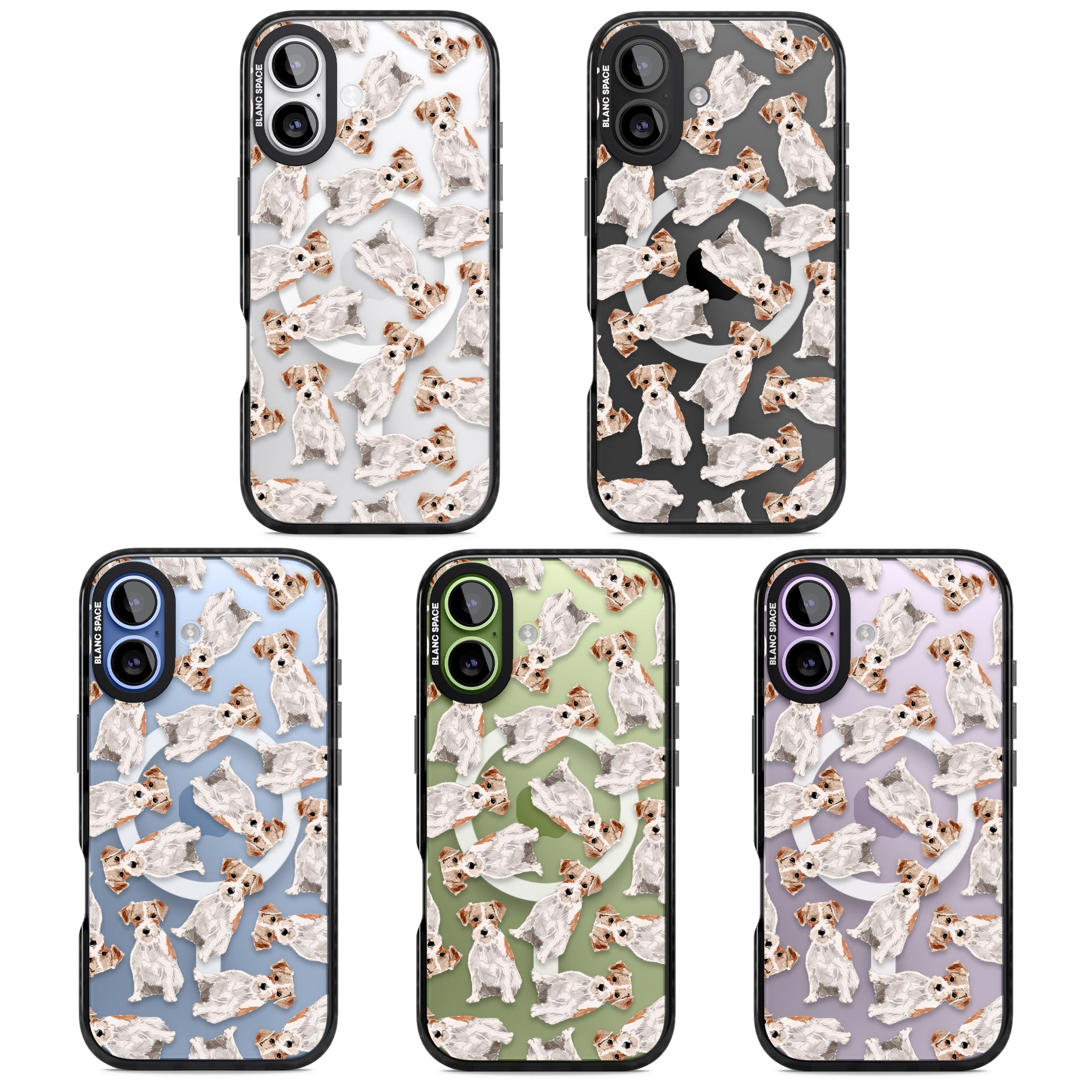 Whimsical Wirehaired Jack Russell iPhone 17 Impact Pro Black Phone Case APT Impact Protection