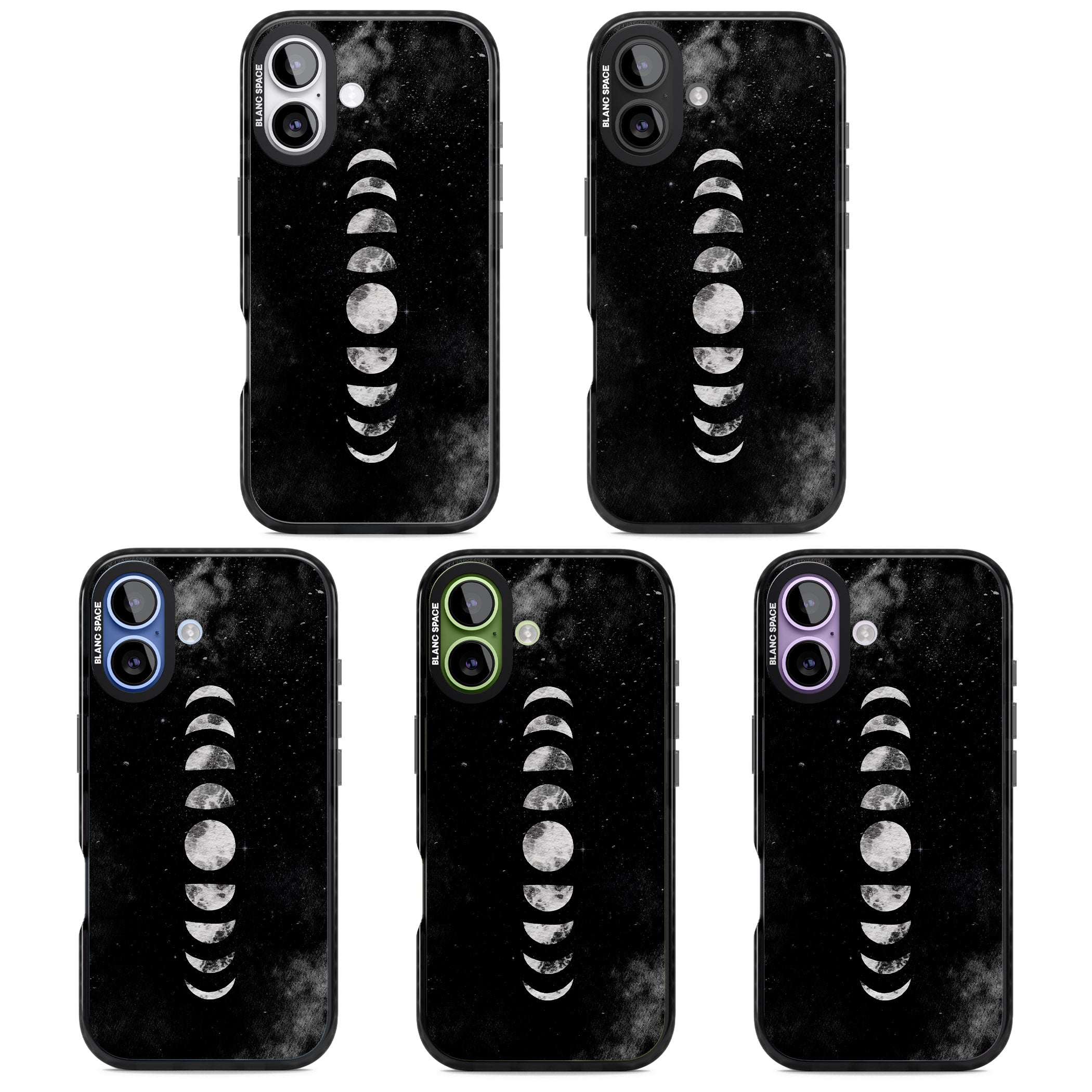 Lunar Phases iPhone 17 Impact Pro Black Phone Case APT Impact Protection
