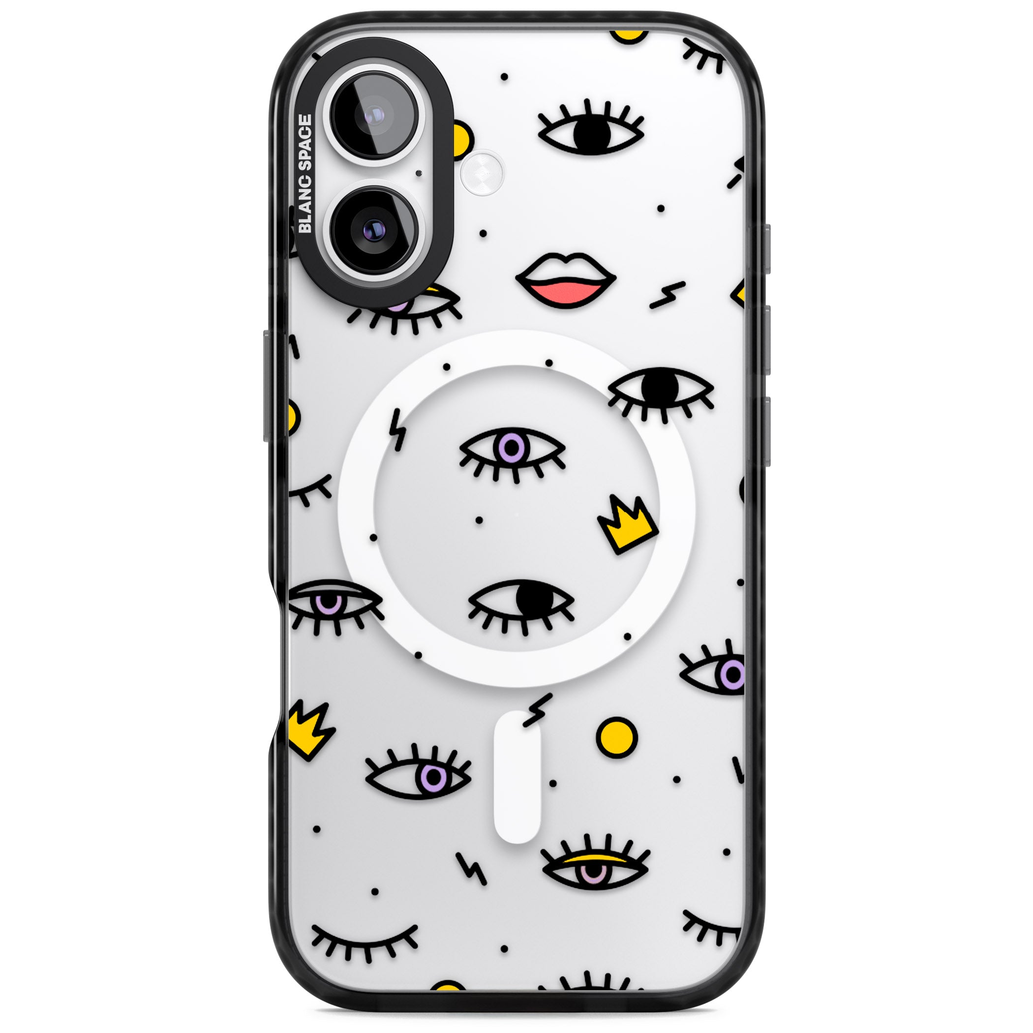 Eyes & Lips Icons iPhone 17 Impact Pro Black Phone Case