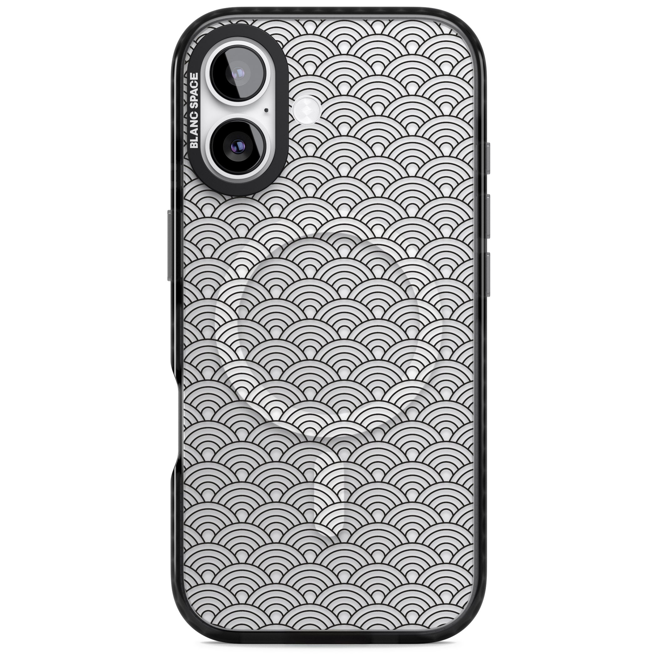 Scalloped Waves iPhone 17 Impact Pro Black Phone Case