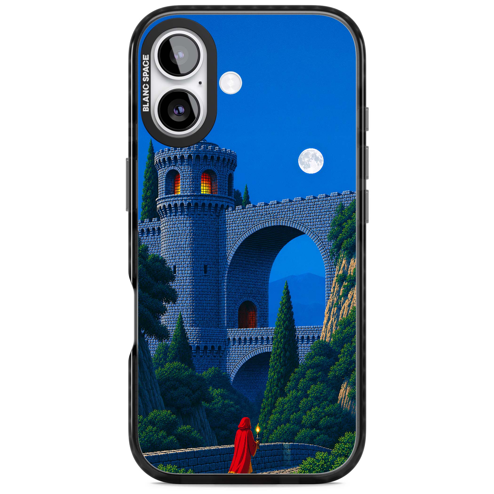 Castle Walls art iPhone case | Black Impact Magsafe case for iPhone 17