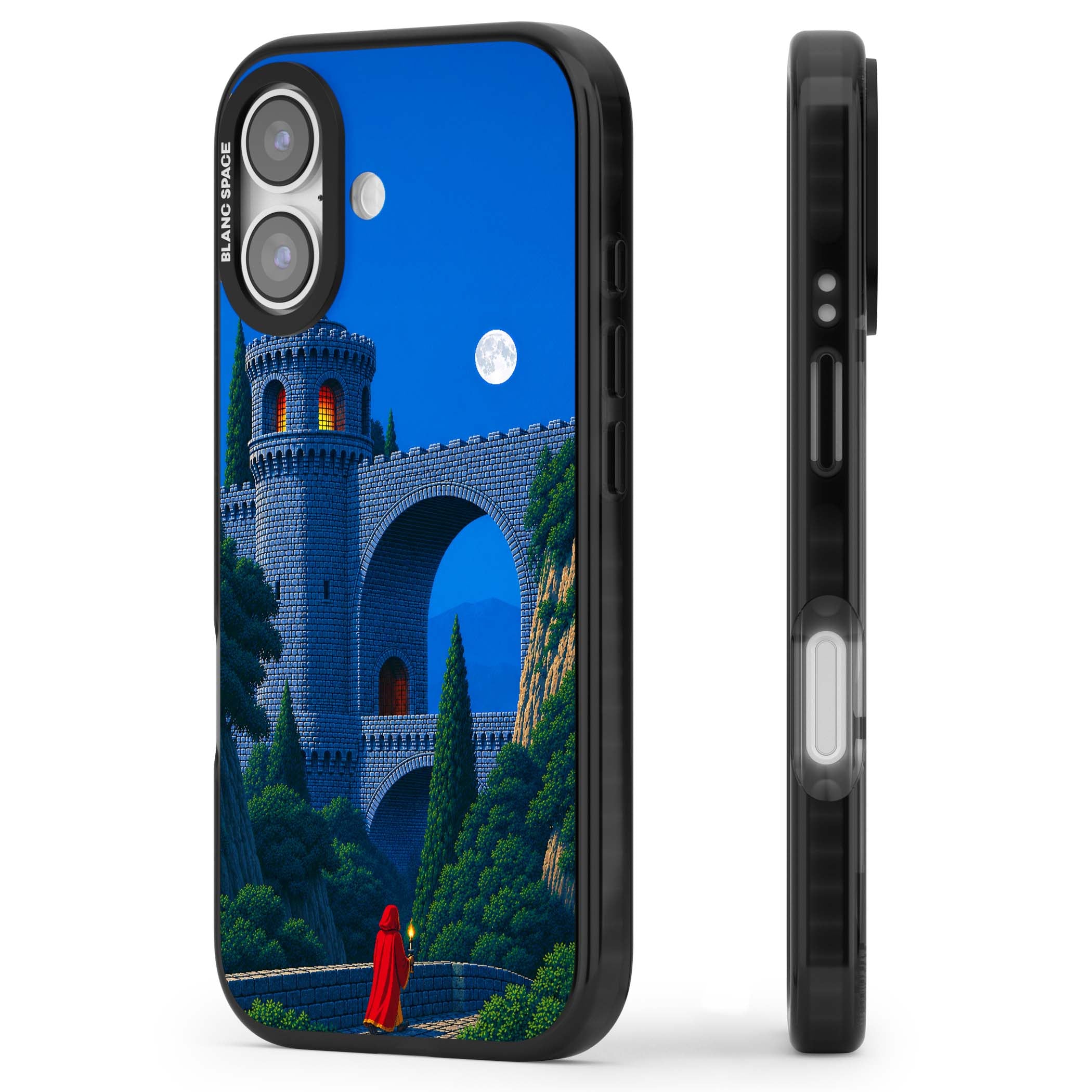 Castle Walls art iPhone case | Black Impact Magsafe case for iPhone 17