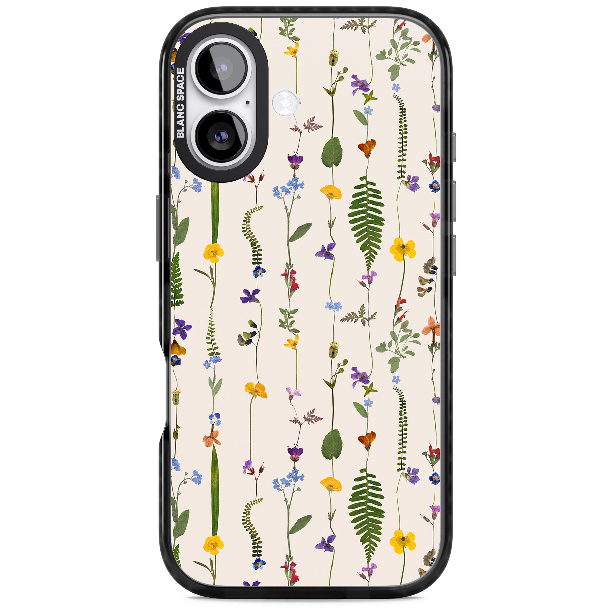 Wildflower Vertical iPhone 17 Impact Pro Black Phone Case