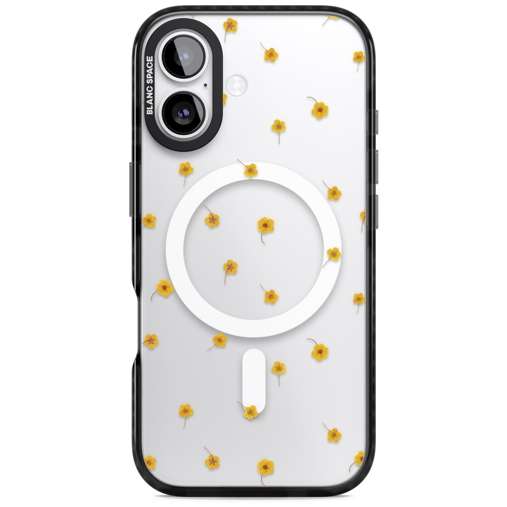 Sunny Scatter Flower iPhone 17 Impact Pro Black Phone Case