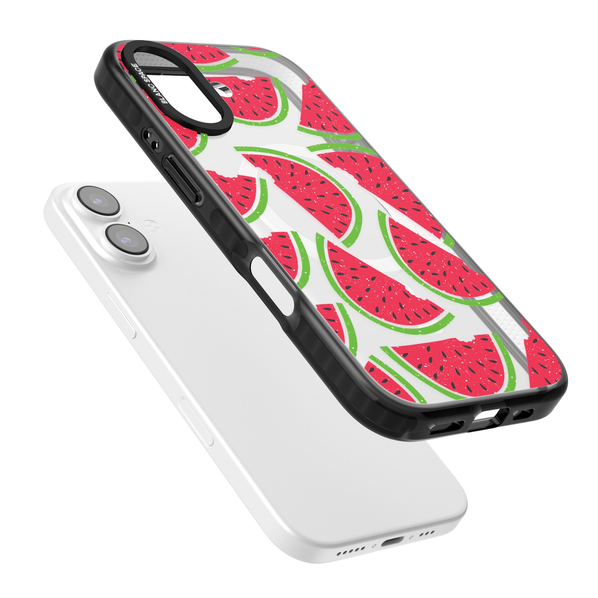 Watermelon Pattern iPhone 17 Impact Pro Black Phone Case Colours