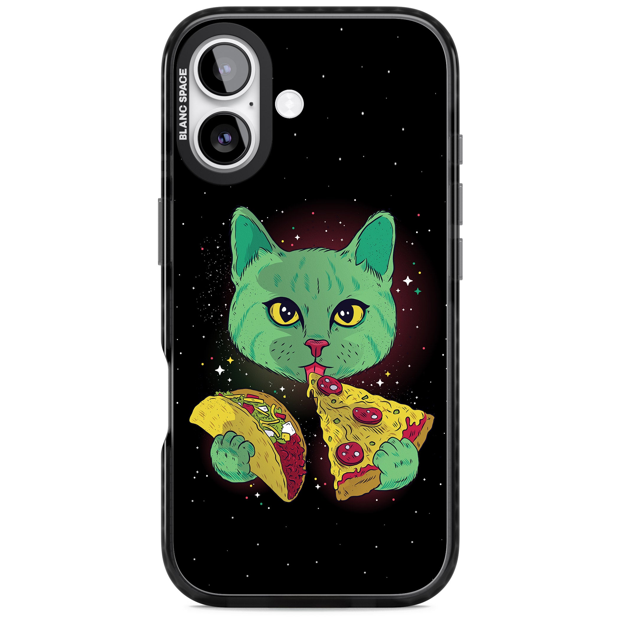 Pizza Purr iPhone 17 Impact Pro Black Phone Case