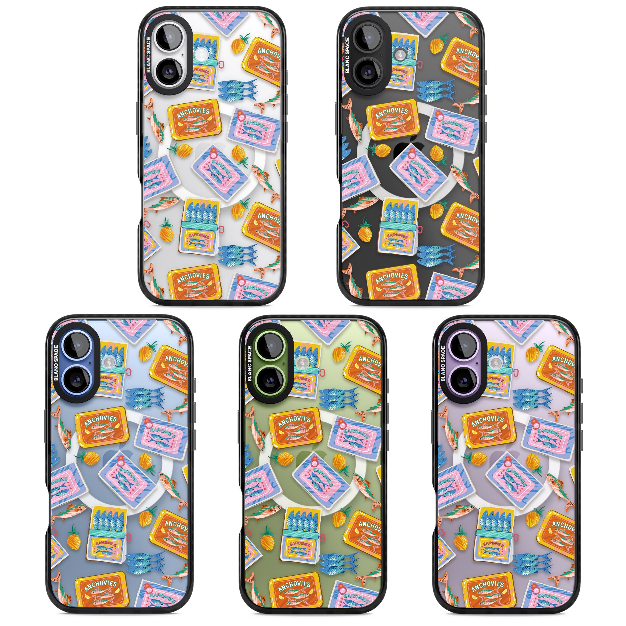 Sardines & Anchovies iPhone 17 Impact Pro Black Phone Case APT Impact Protection